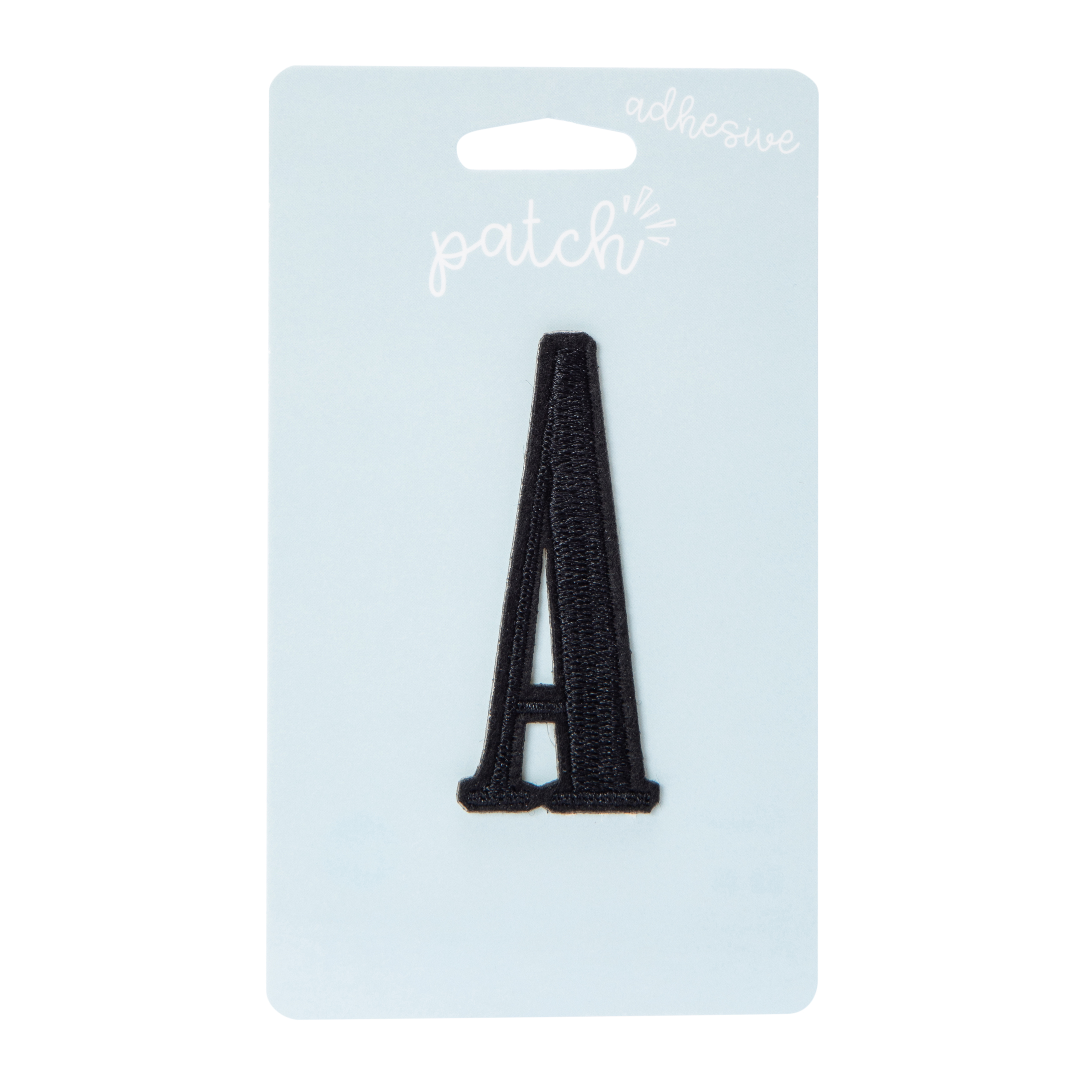 Black Initial Letter Adhesive Patch
