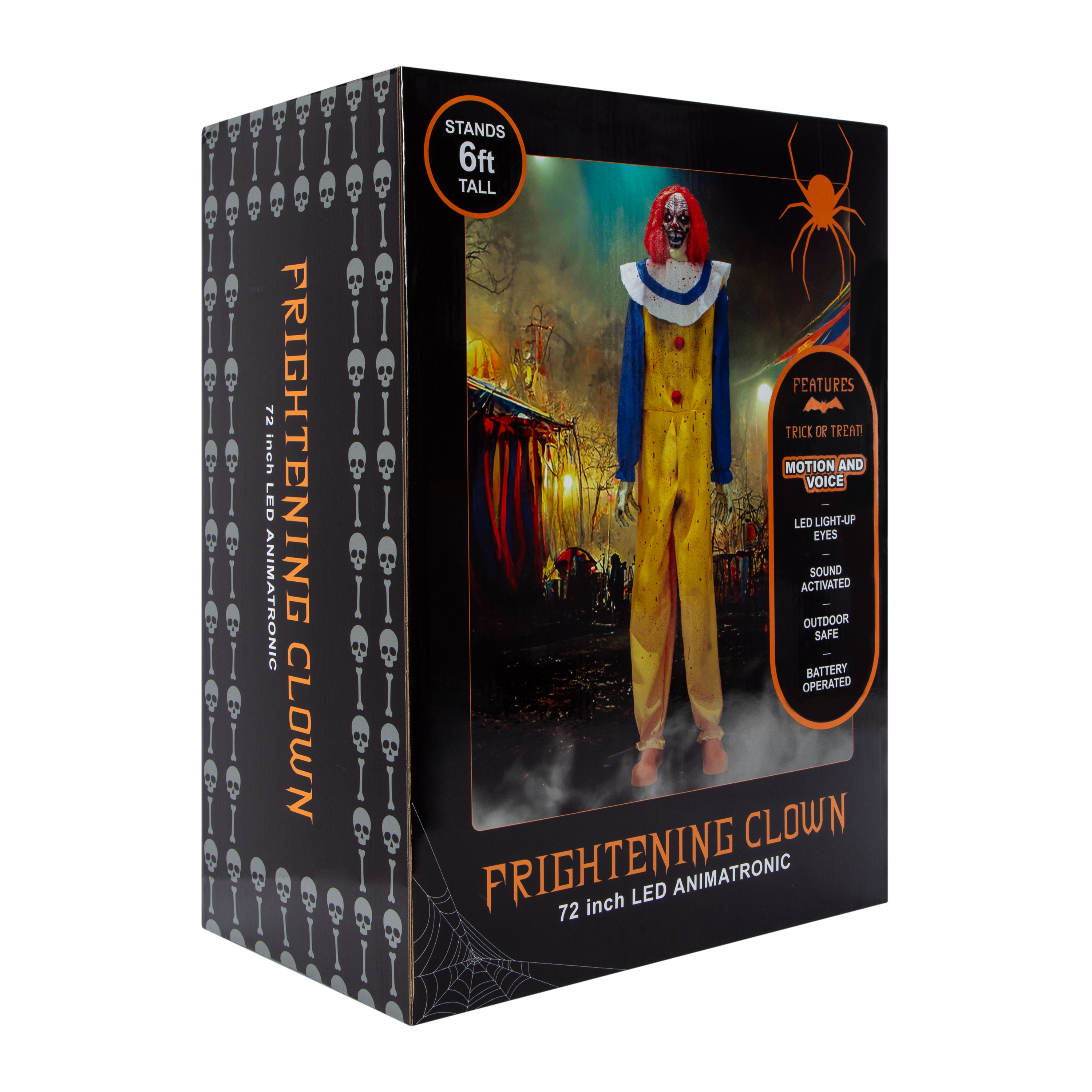 6ft Frightening Clown LED Animatronic Halloween Decor