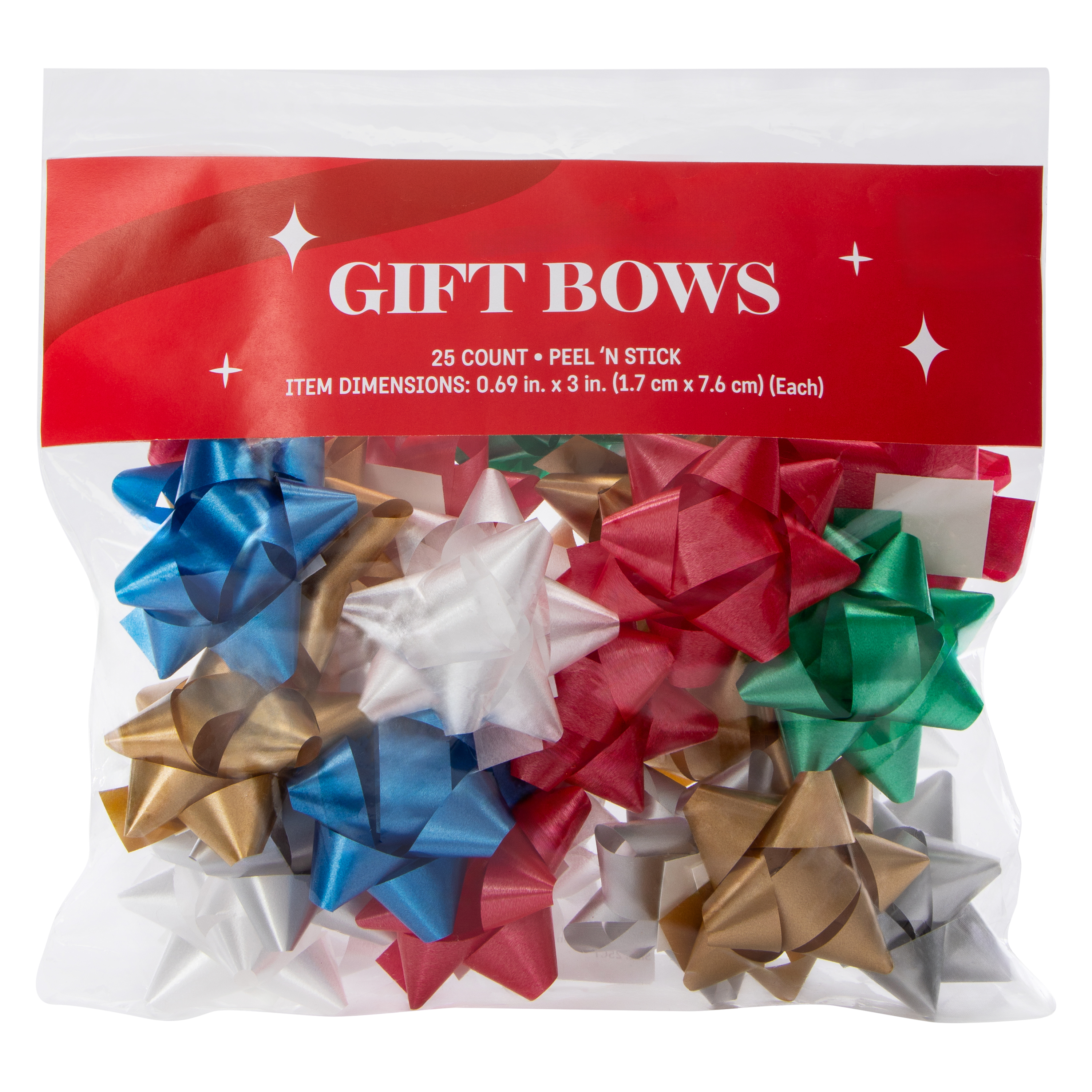 Assorted Christmas Gift Bows 25-Count