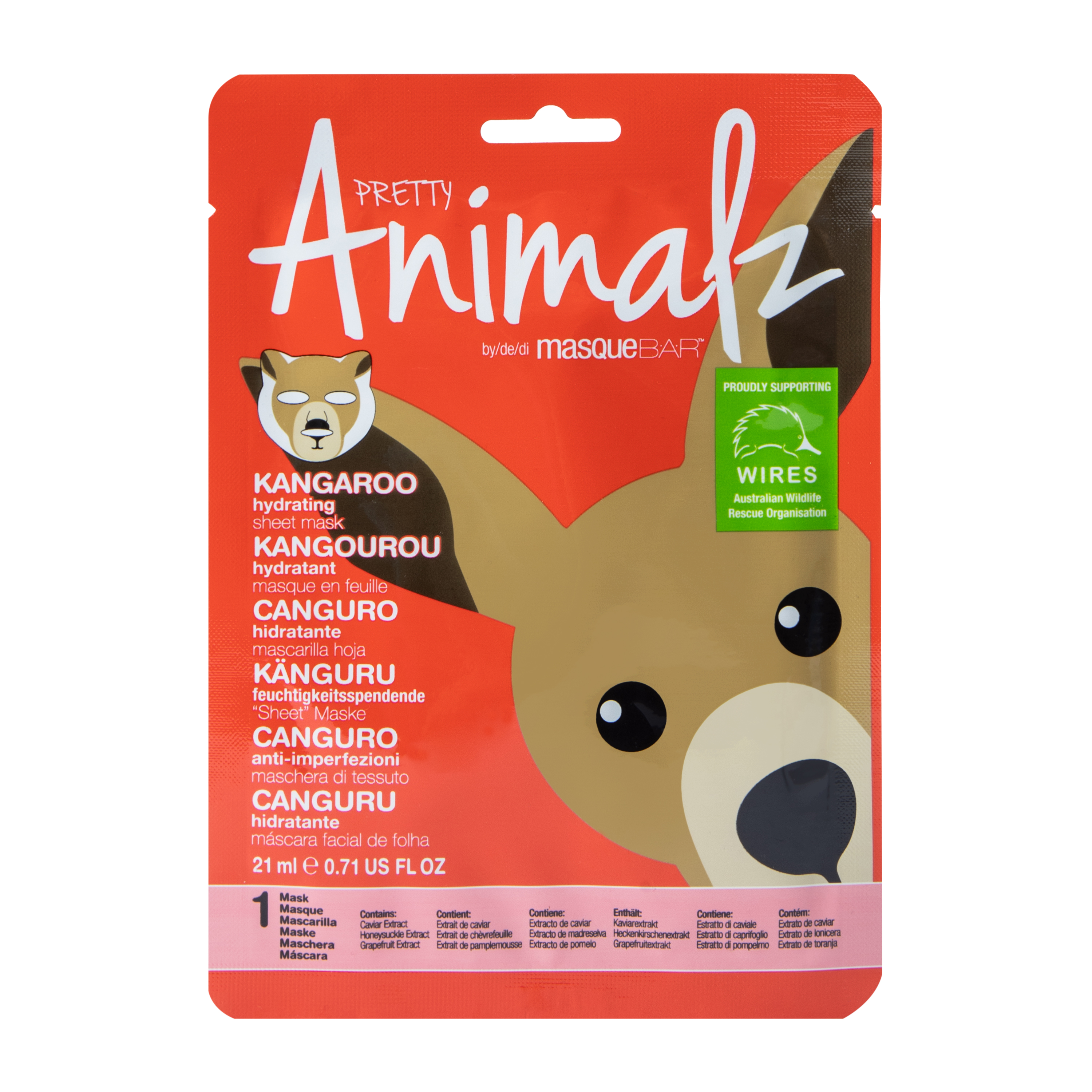 Masque Bar™ Pretty Animals Kangaroo Purifying Sheet Mask