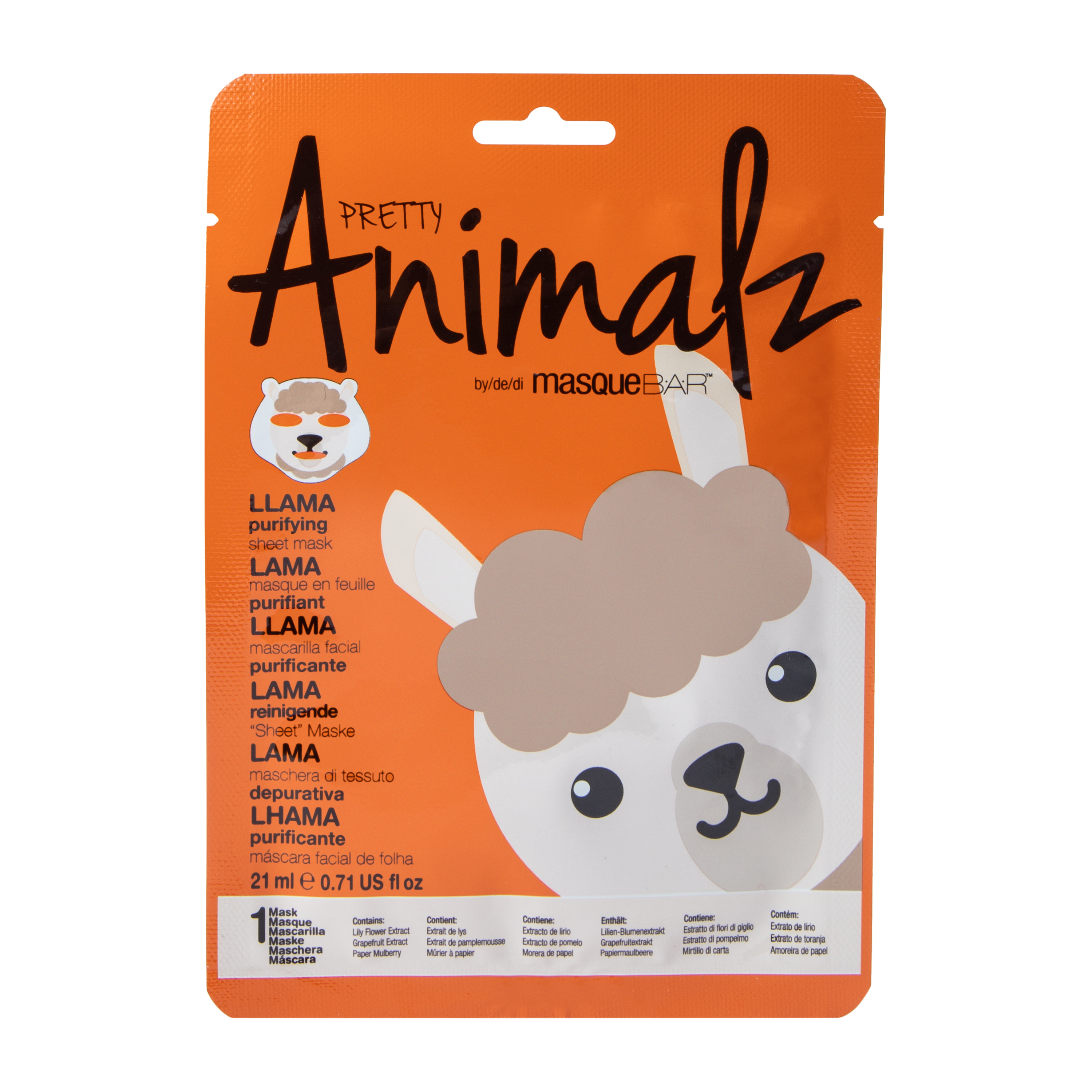 Masque Bar™ Pretty Animals Llama Purifying Sheet Mask