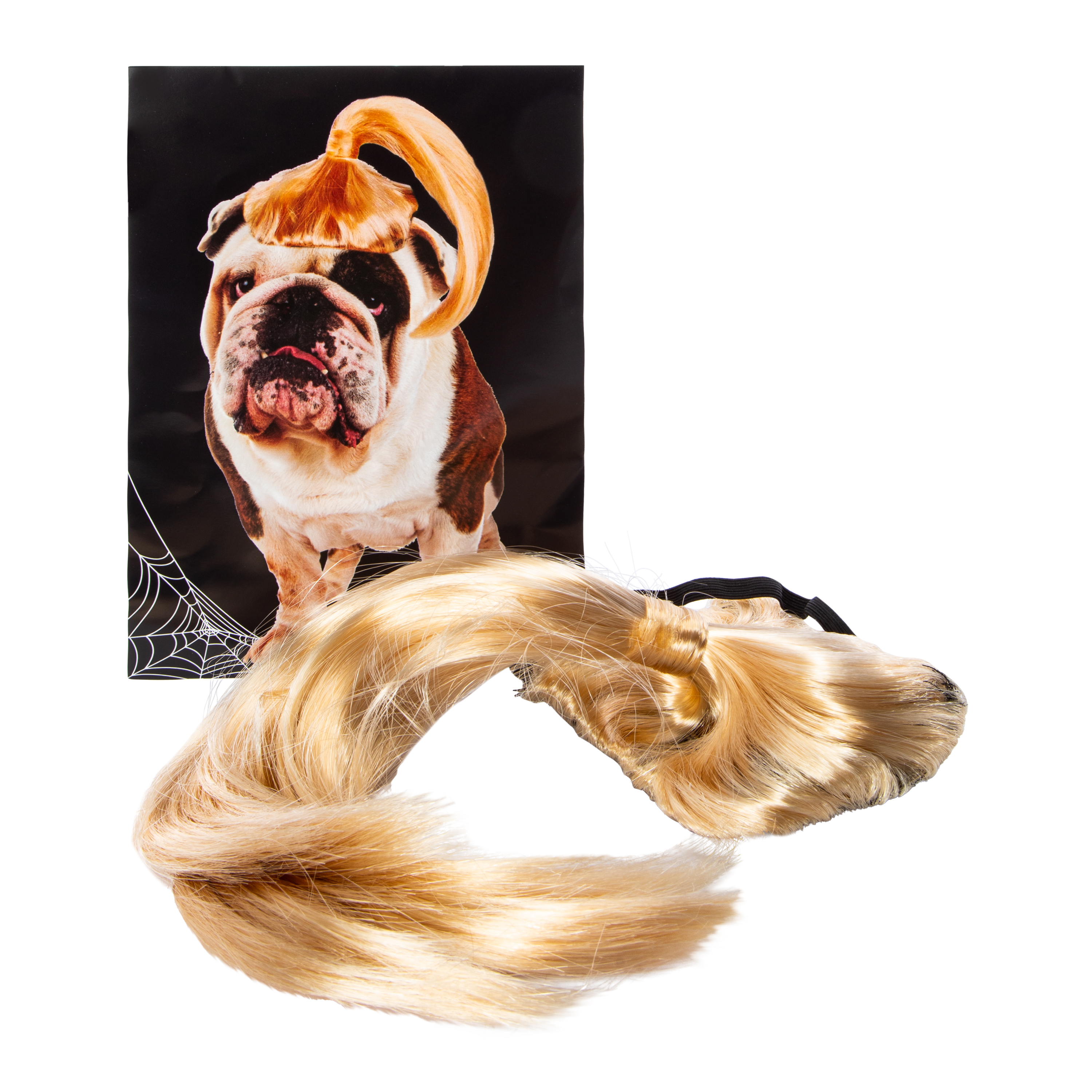 Pet Costume Blonde Ponytail Wig - M/L