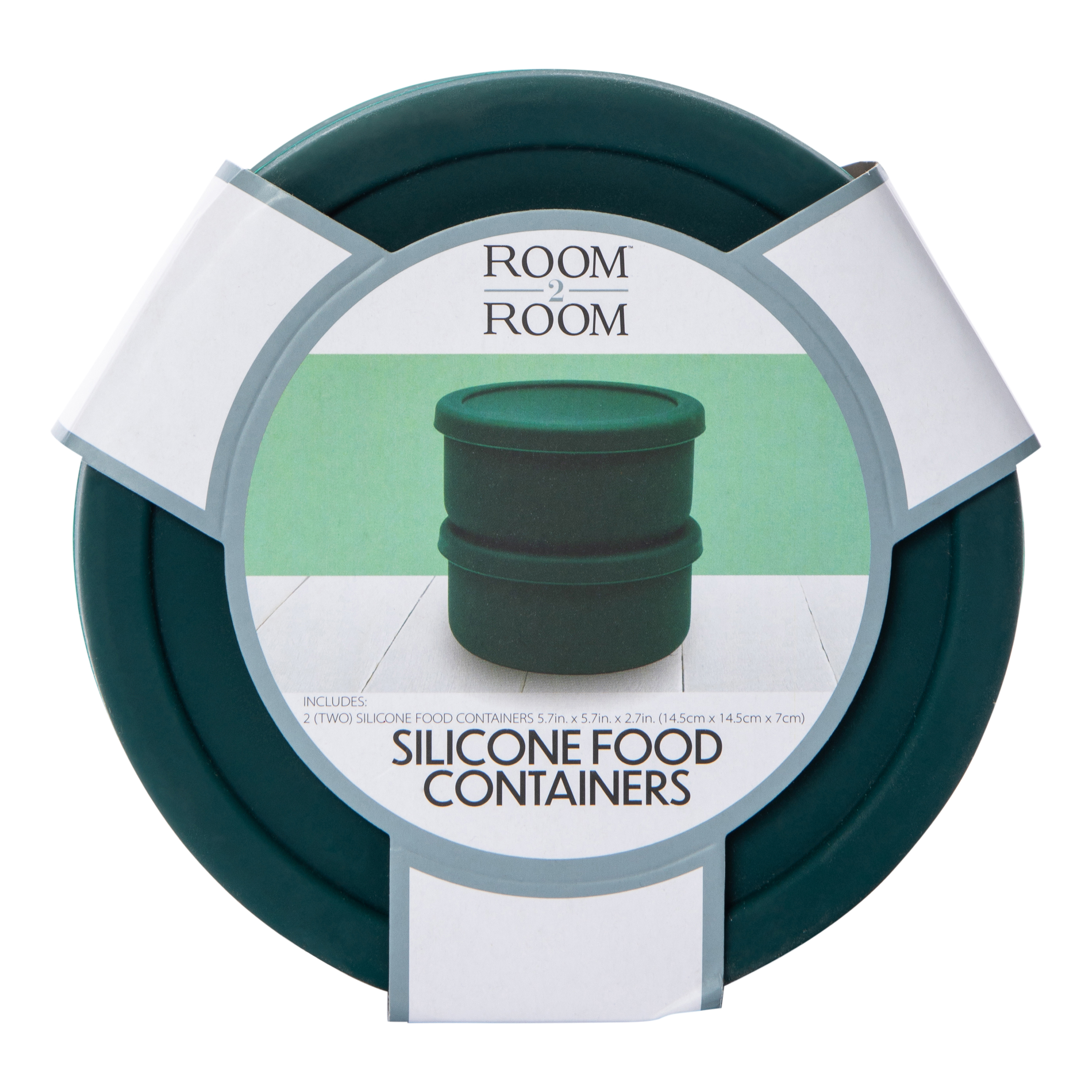 2-Count Round Silicone Food Containers  5.7in x 2.7in