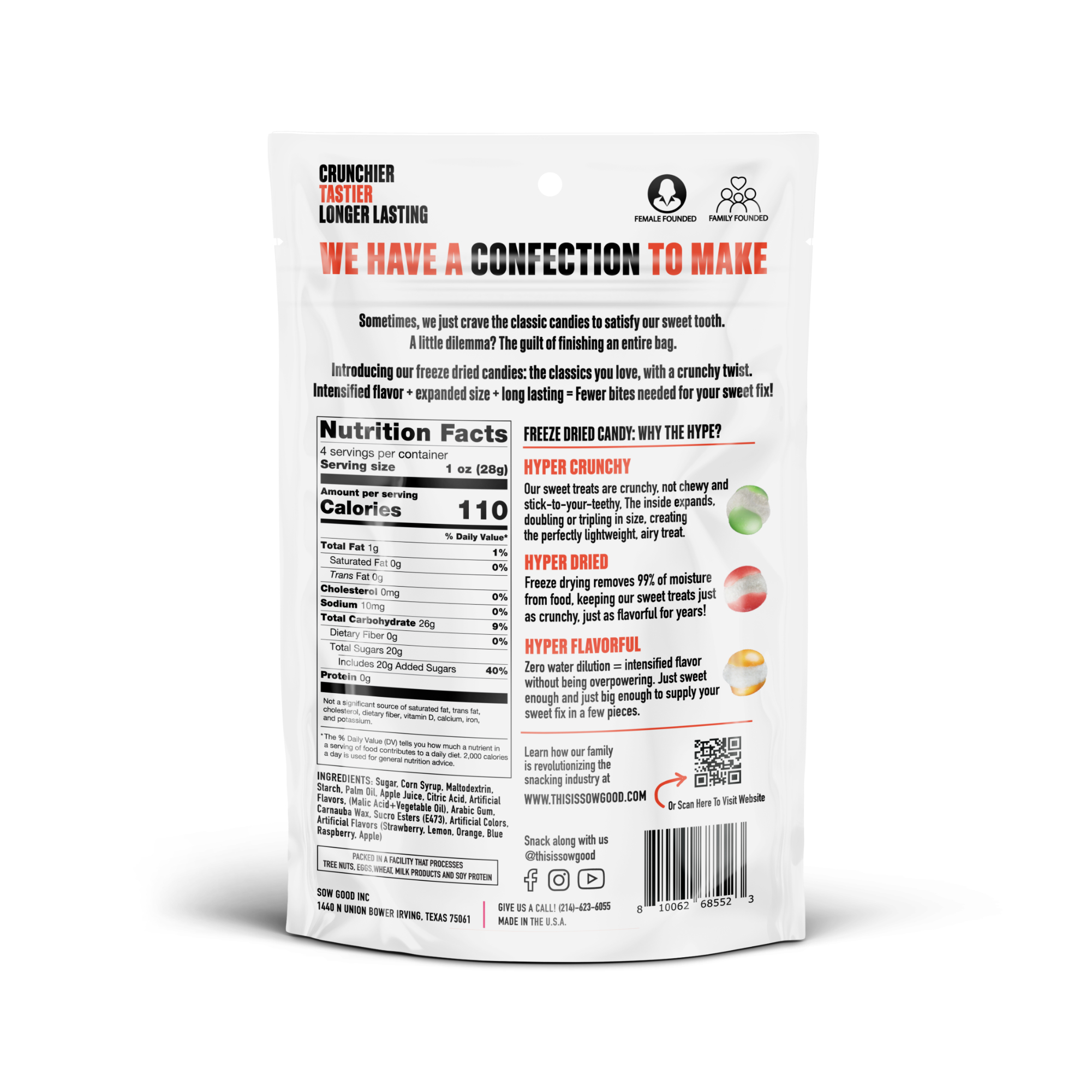 Sow Good™ Sweet Spheres Freeze Dried Candy 4oz