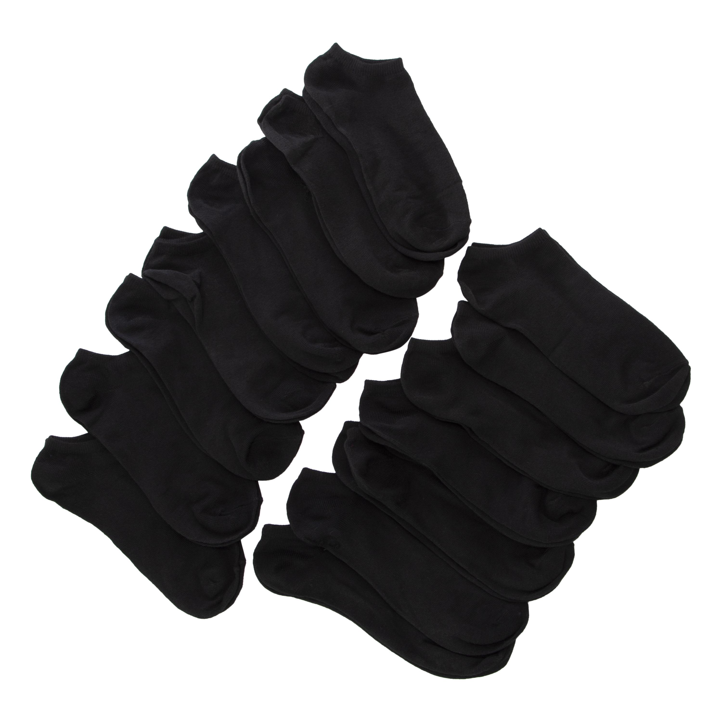 Ladies Solid Low Cut Socks 15-Pack