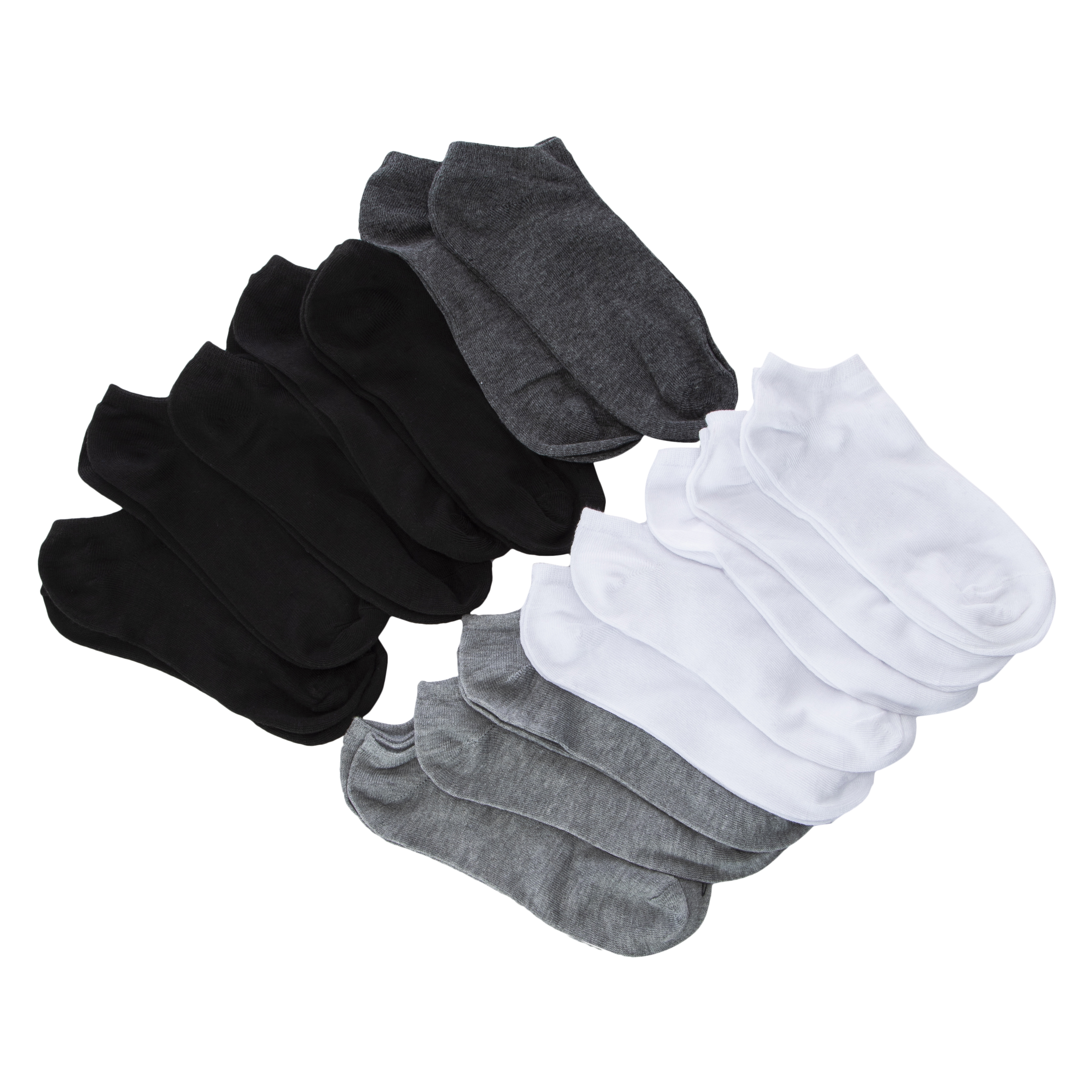 Ladies Solid Low Cut Socks 15-Pack