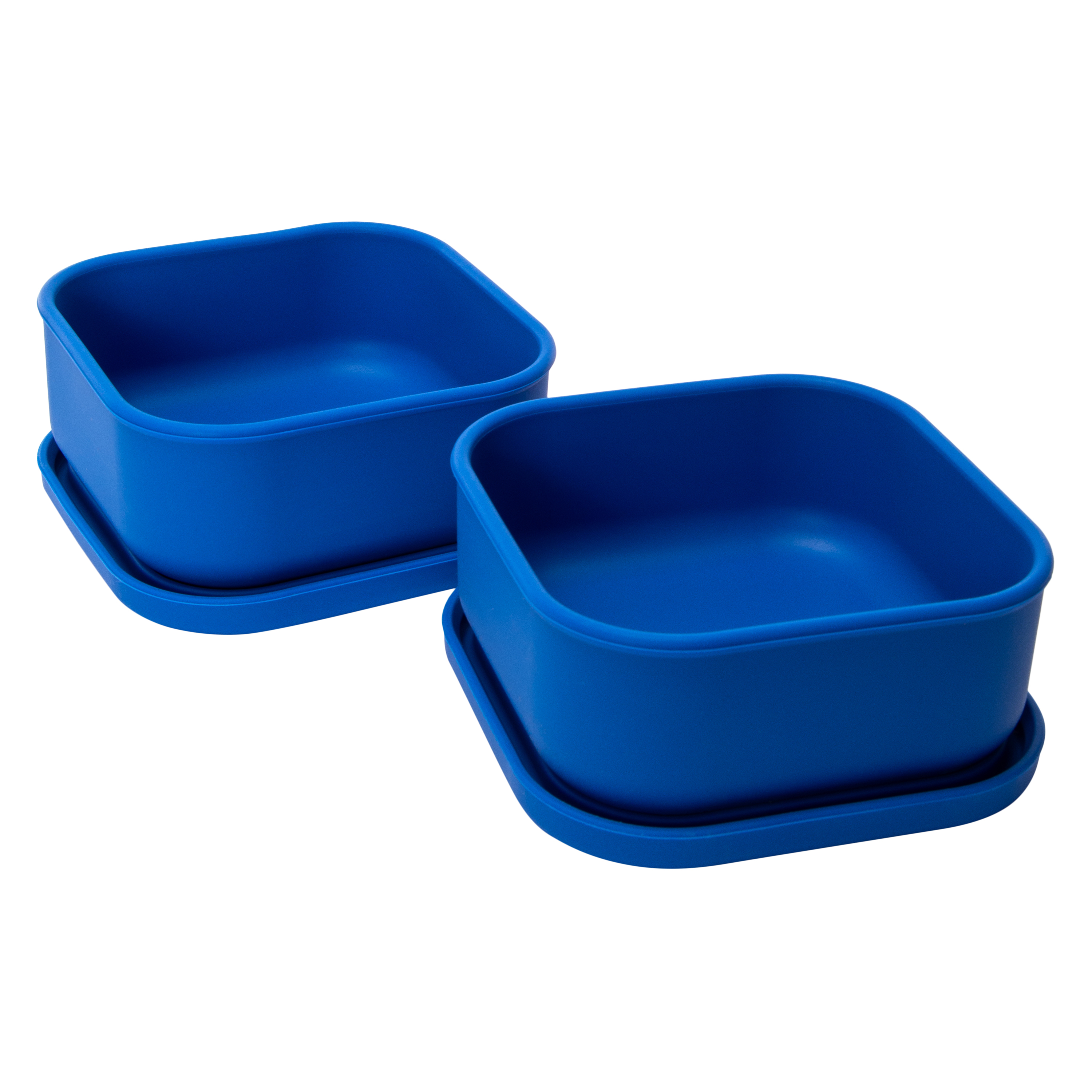 2-Count Square Silicone Food Containers 5.4in x 2.3in