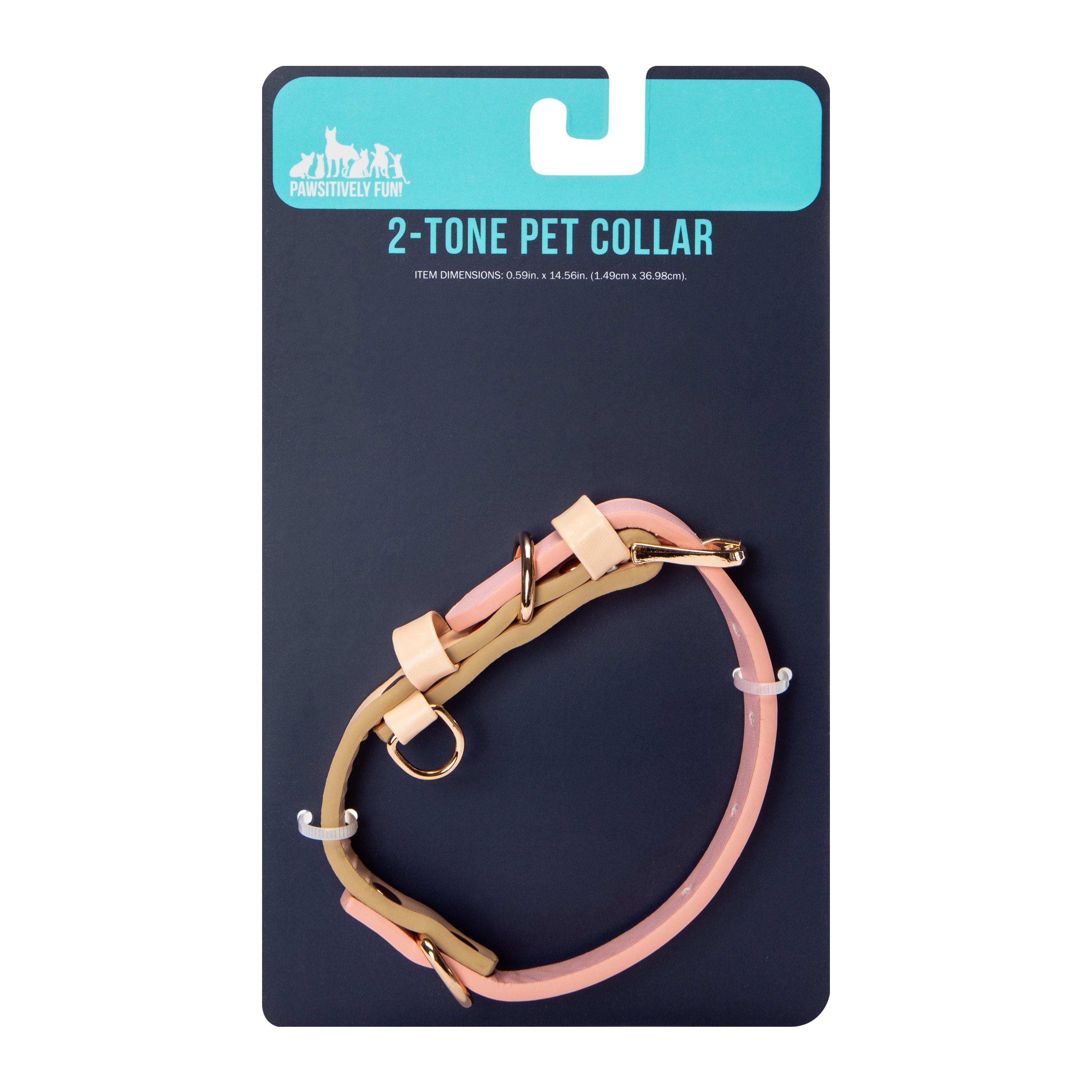 Pawsitively Fun! 2-Tone Pet Collar - Large