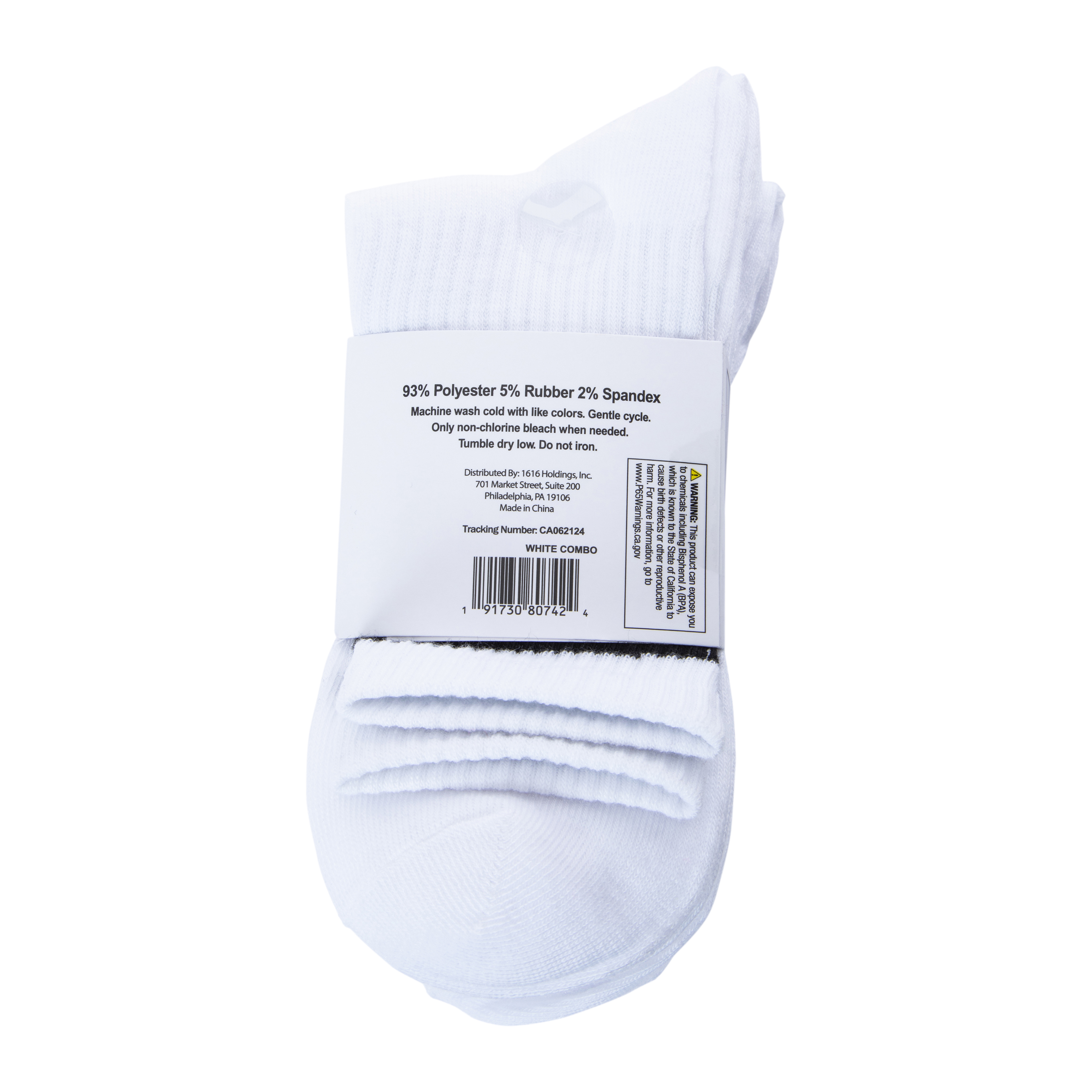 Ladies Stripe-Cuff Crew Socks 5-Pack