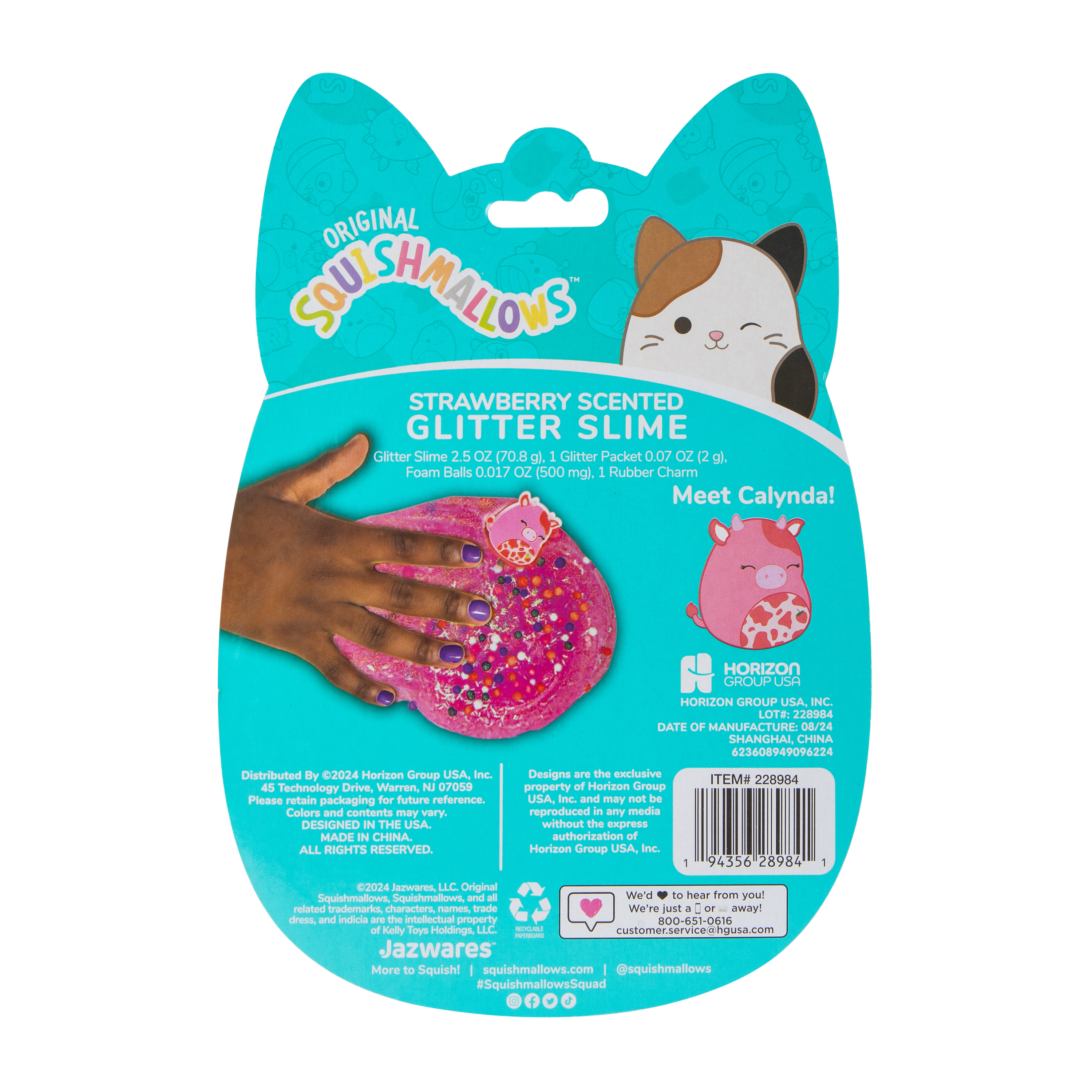 Squishmallows™ Strawberry Scented Glitter Slime