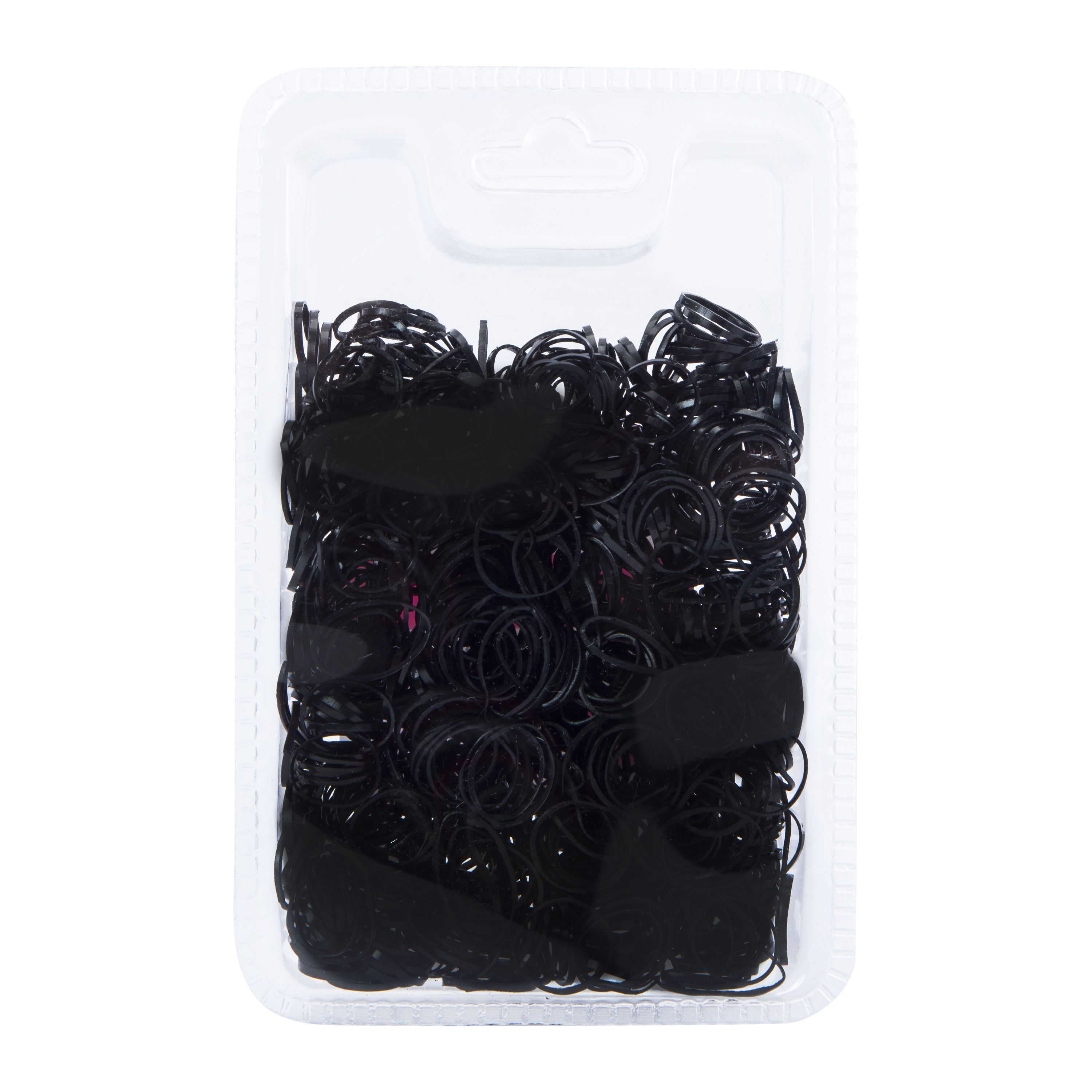 Snag-Free Black Rubber Bands 1000-Count