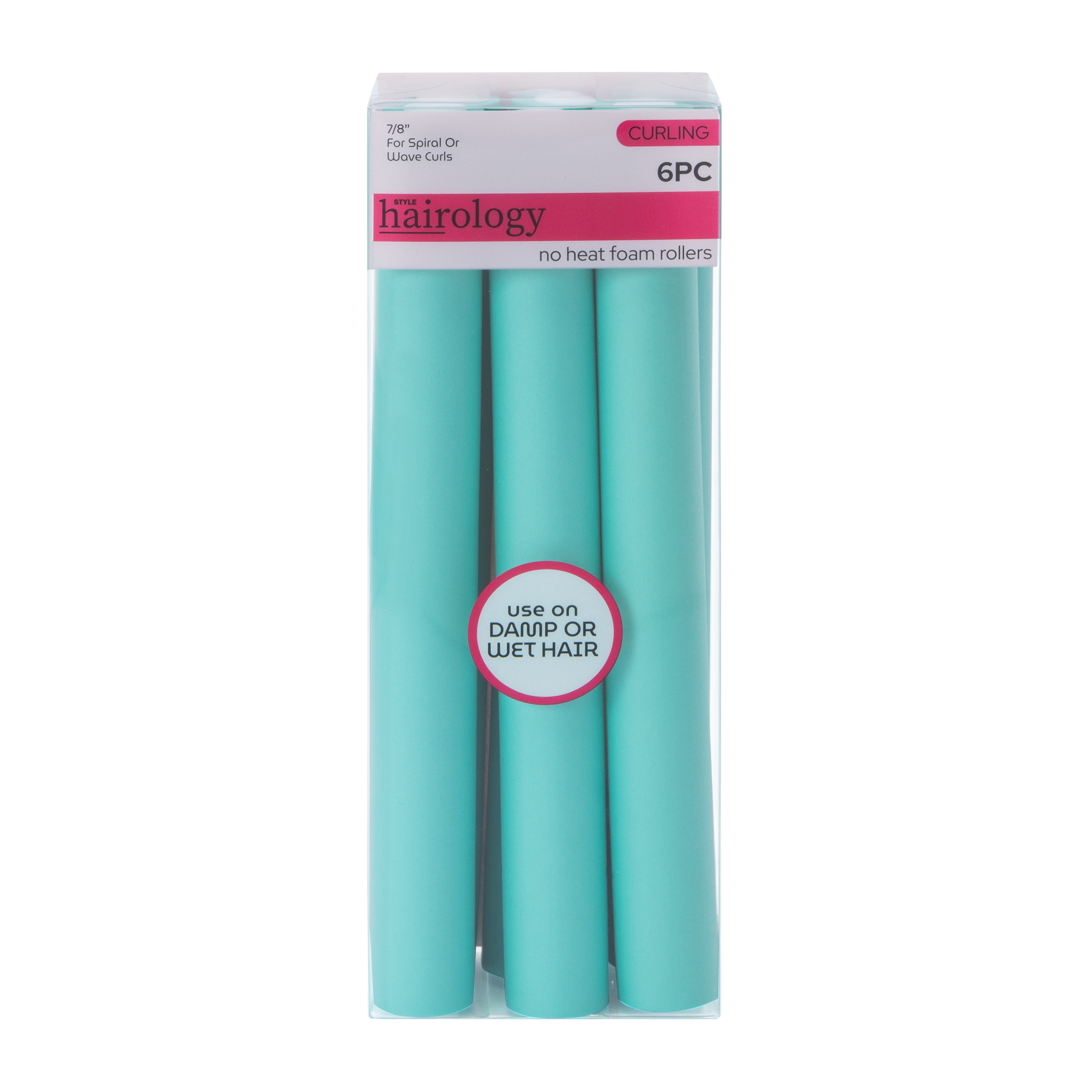 7/8in No Heat Foam Rollers 6-Pack