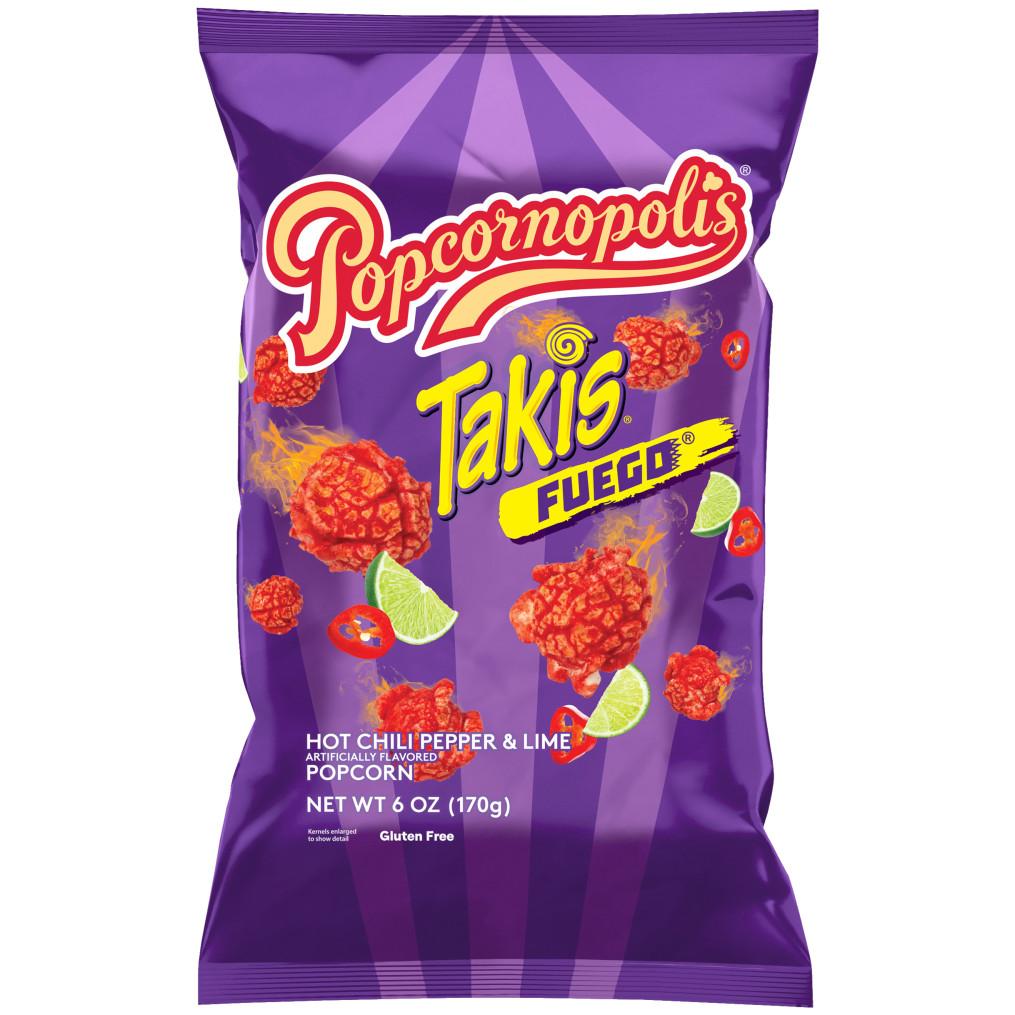 Popcornopolis x Takis® Fuego® Hot Chili Pepper & Lime Flavored Popcorn 6oz