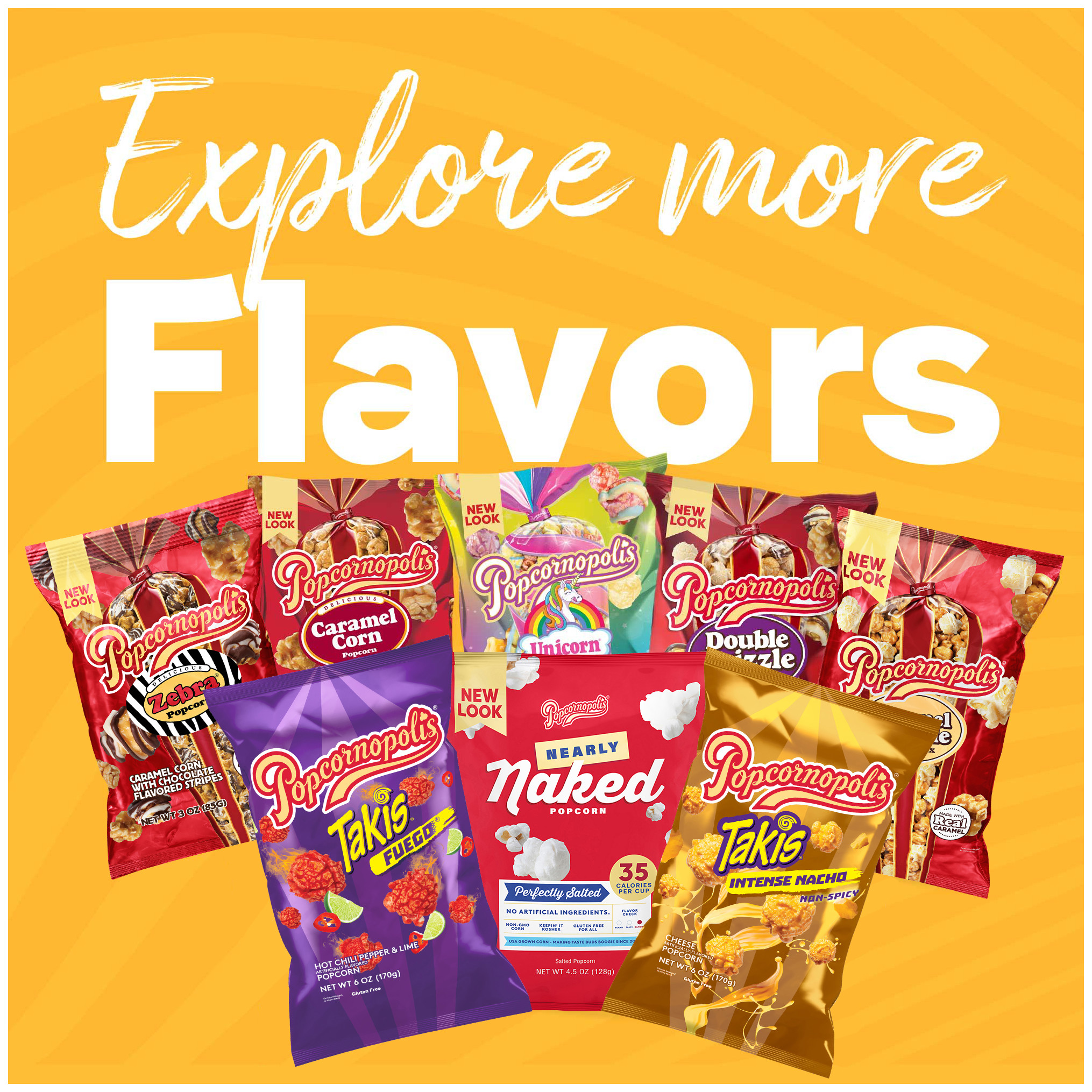 Popcornopolis x Takis® Fuego® Hot Chili Pepper & Lime Flavored Popcorn 6oz