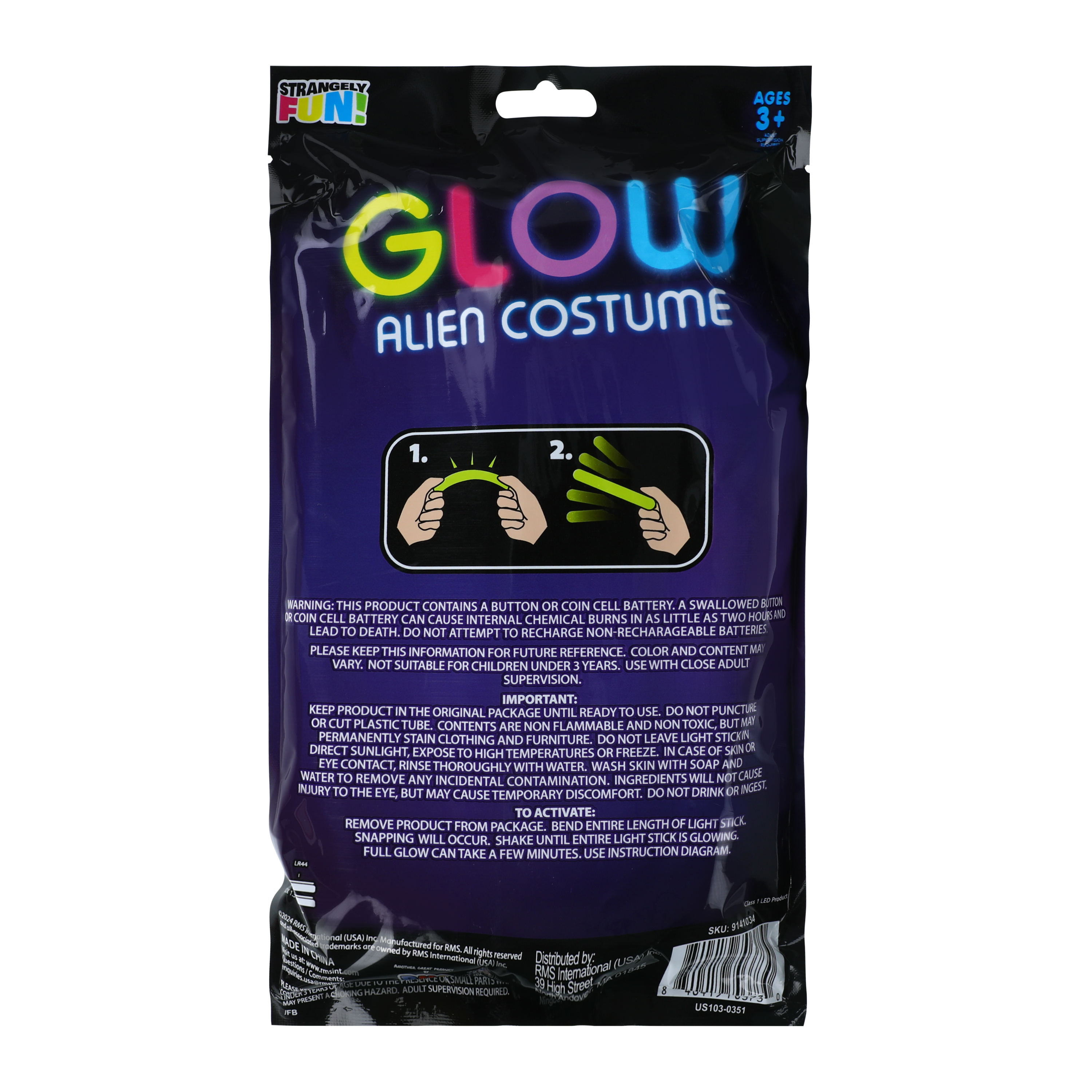 Glow Halloween Costume Set