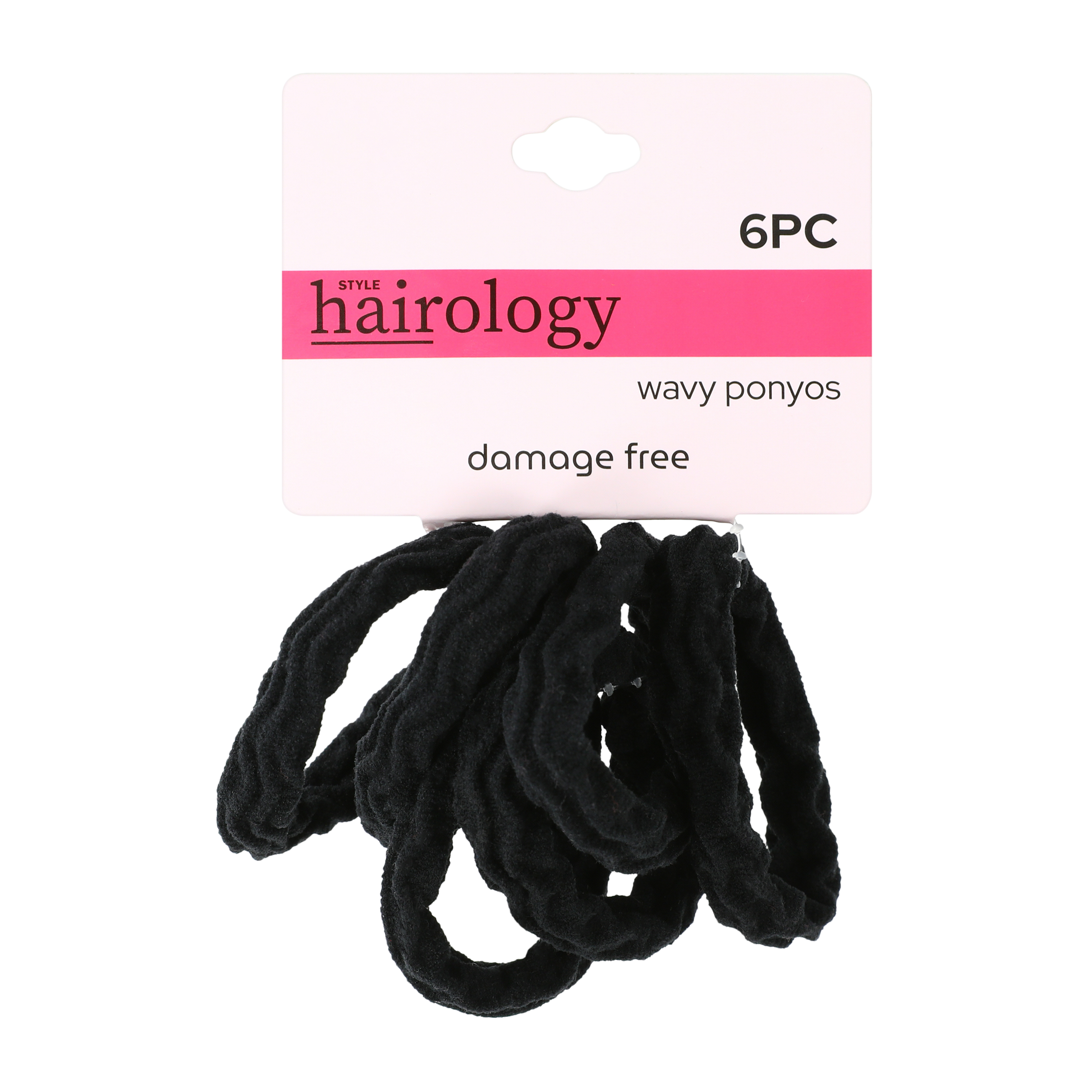 Wavy Damage-Free Ponyos Elastics 6-Count
