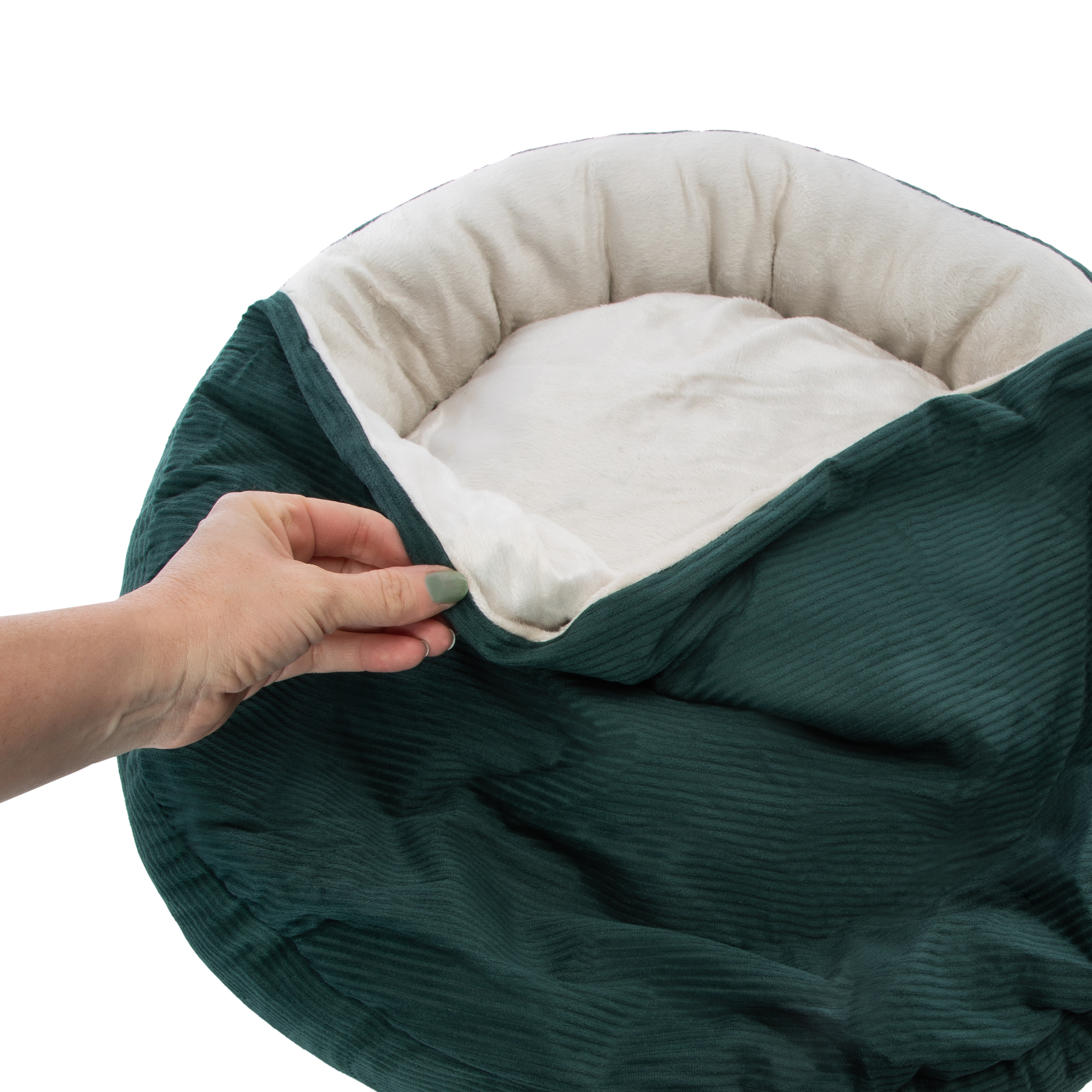 Round Canopy Hooded Dog Bed 22in