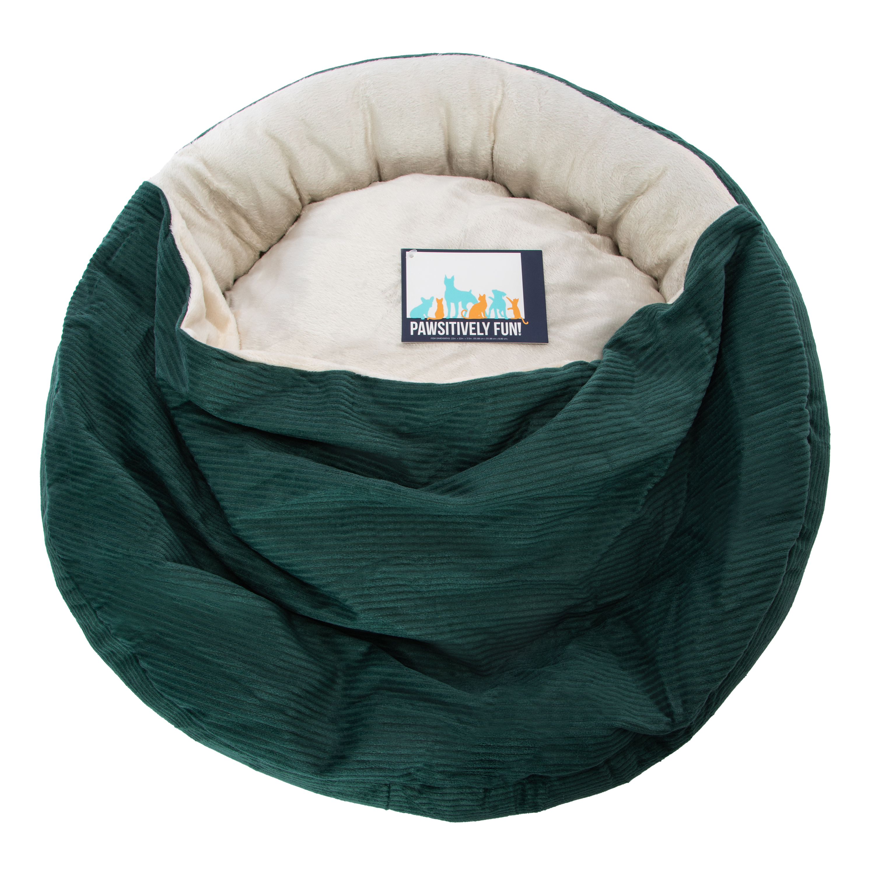 Round Canopy Hooded Dog Bed 22in