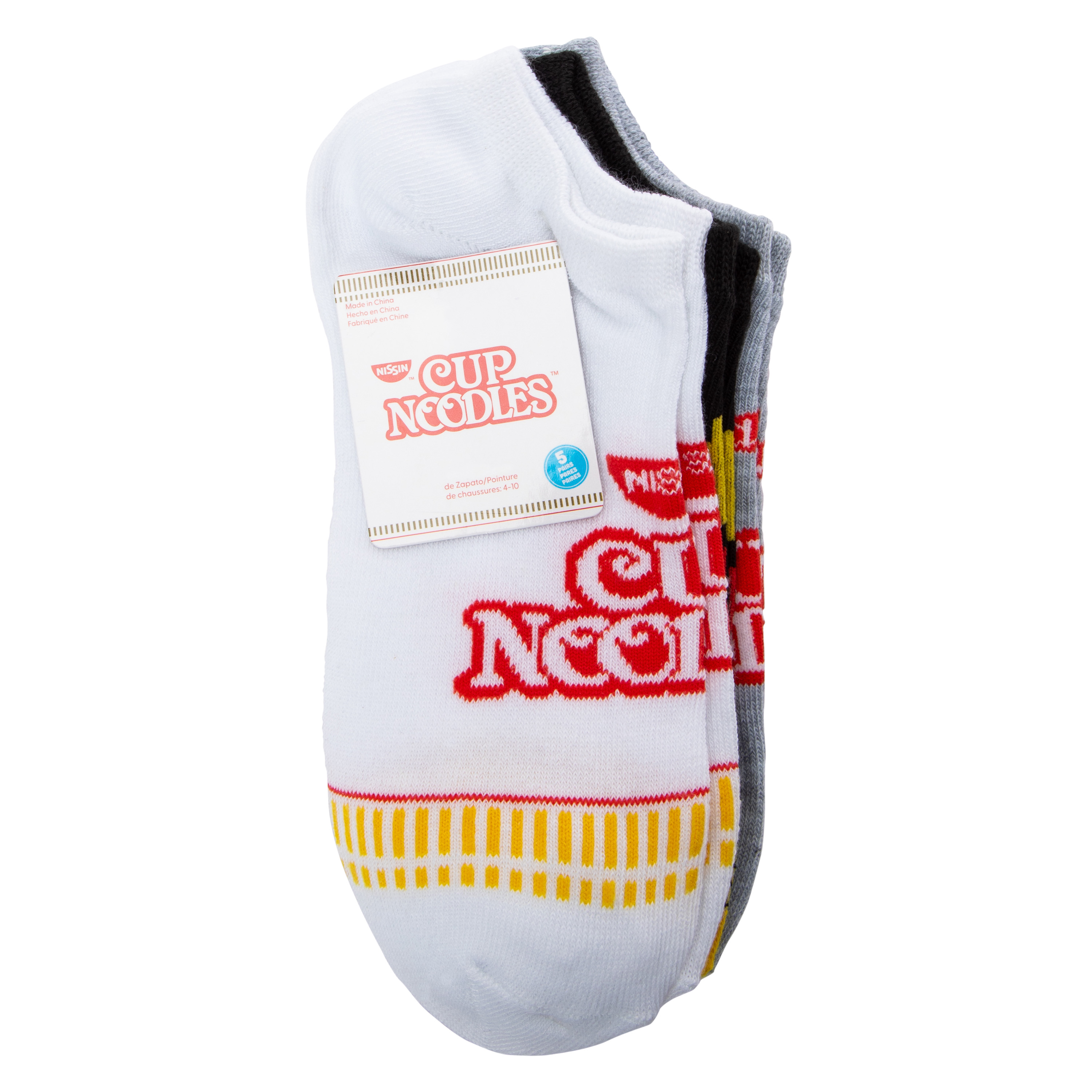 Nissin™ Cup Noodles™ Ladies No-Show Socks 5-Pack