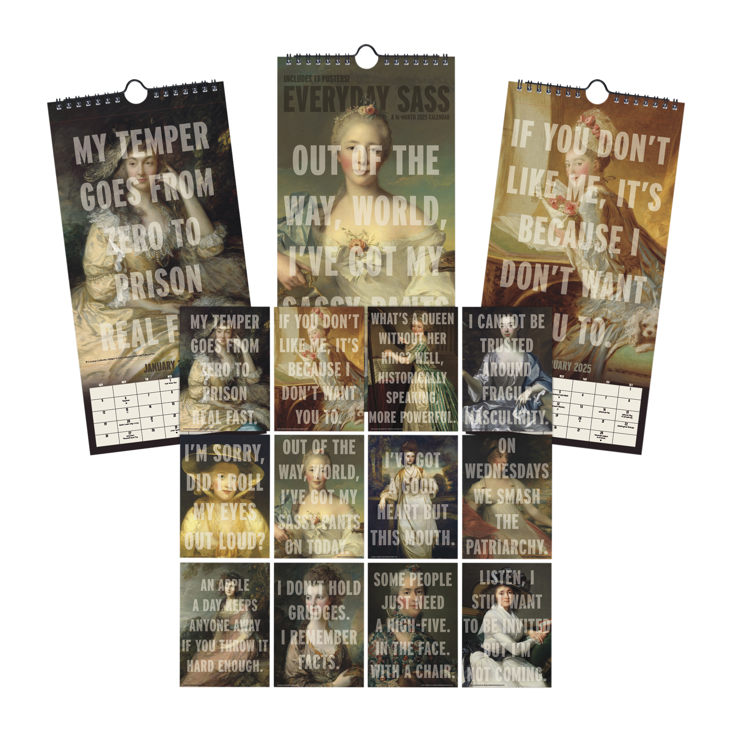 Trends 16-Month 2025 Calendar With Posters