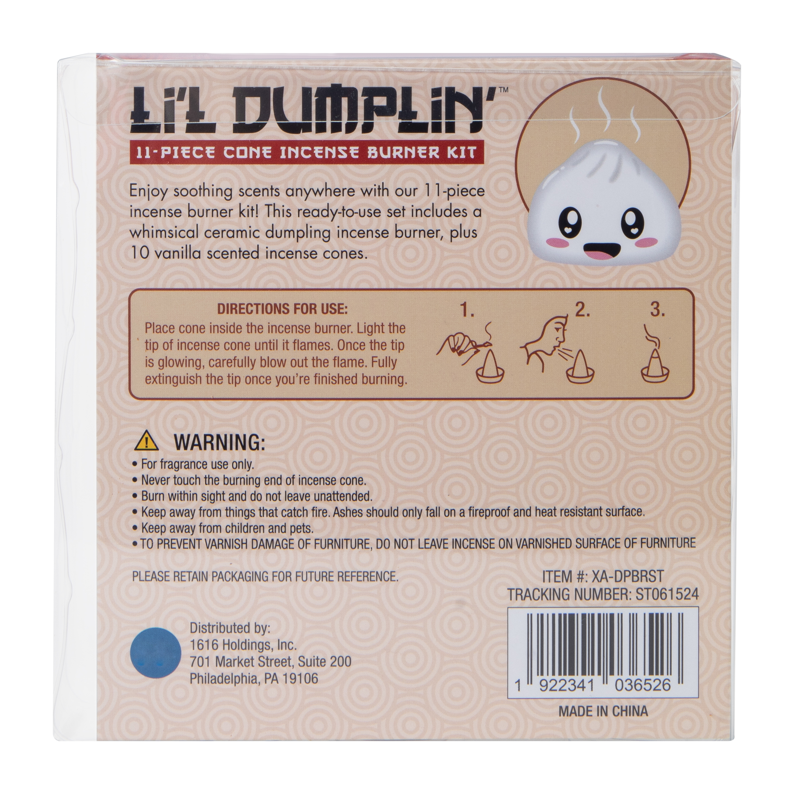 Lil Dumpling™ Cone Incense Burner Kit 11-Pieces