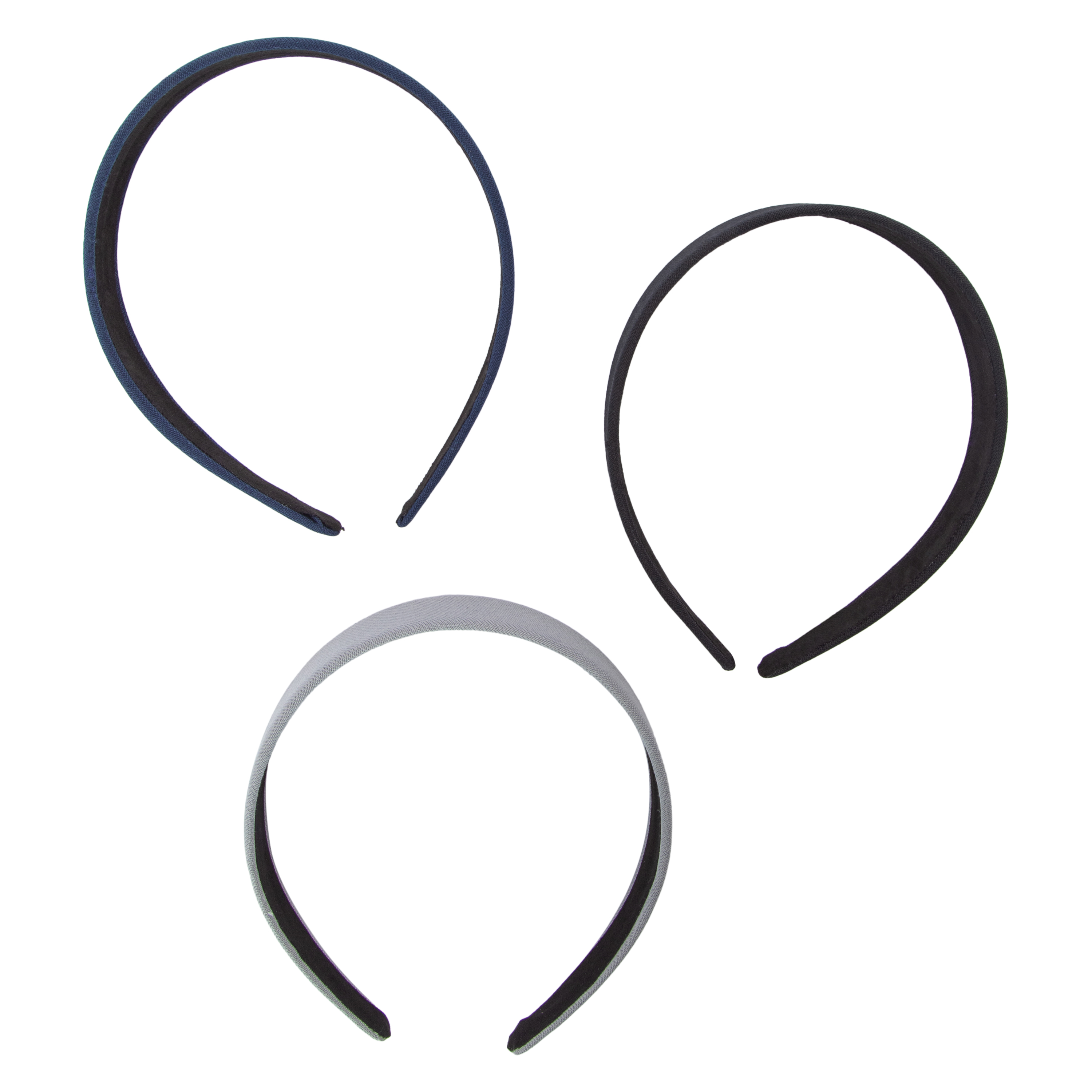 Solid Comfort Fit Headbands 3-Count