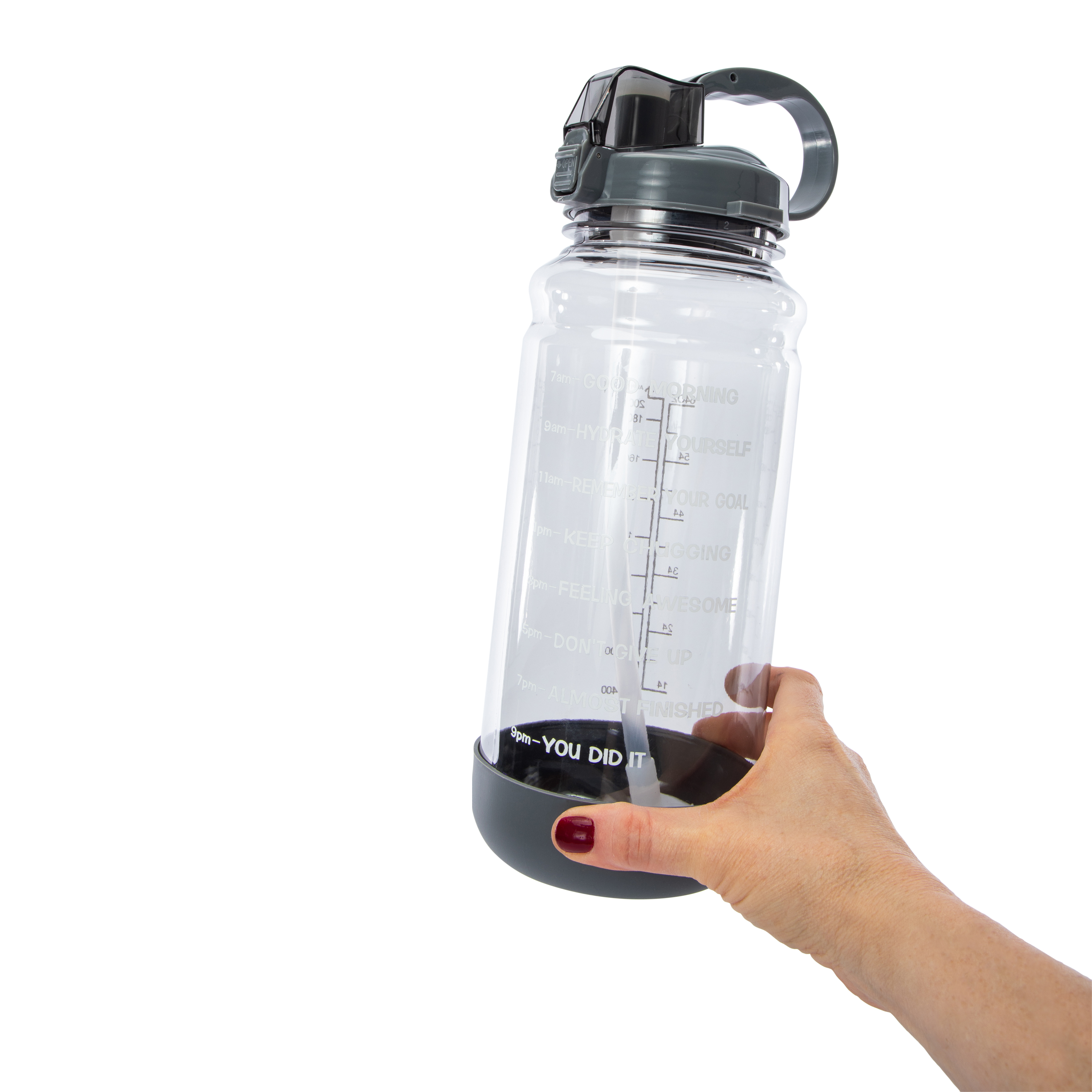 Jumbo Motivational Sports Water Bottle 64oz