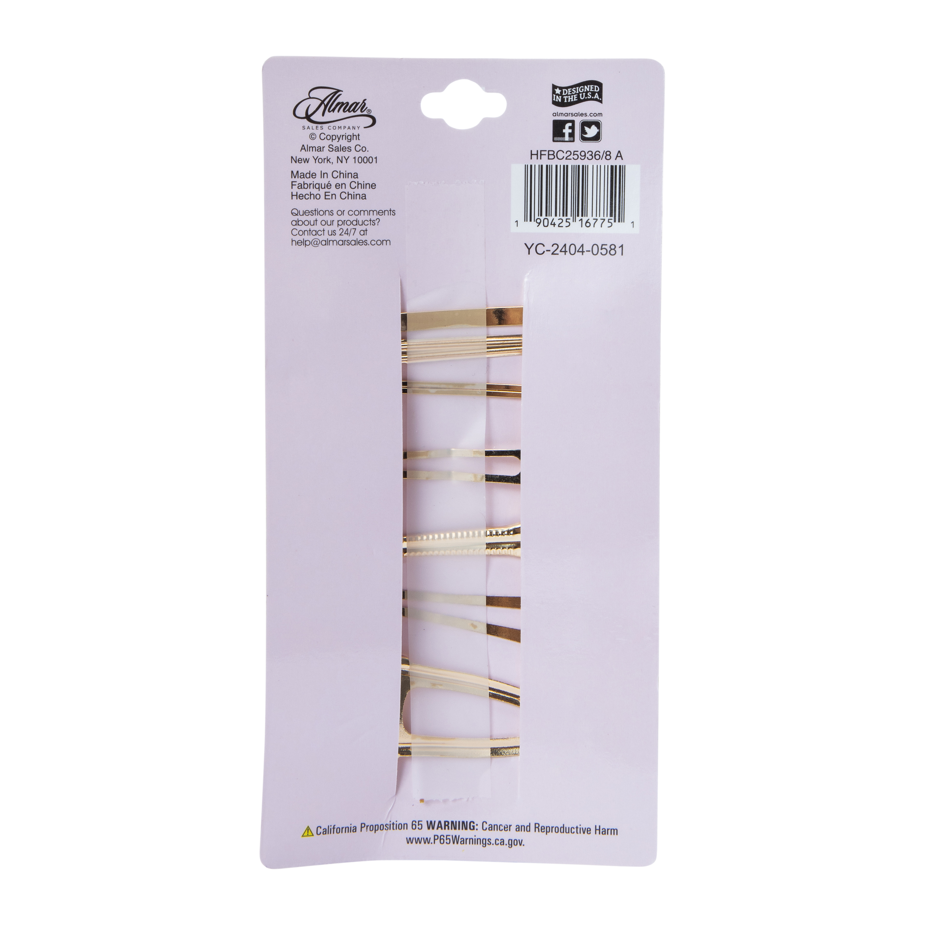 Assorted Fashion Jewelry Hair Clips 8-Count