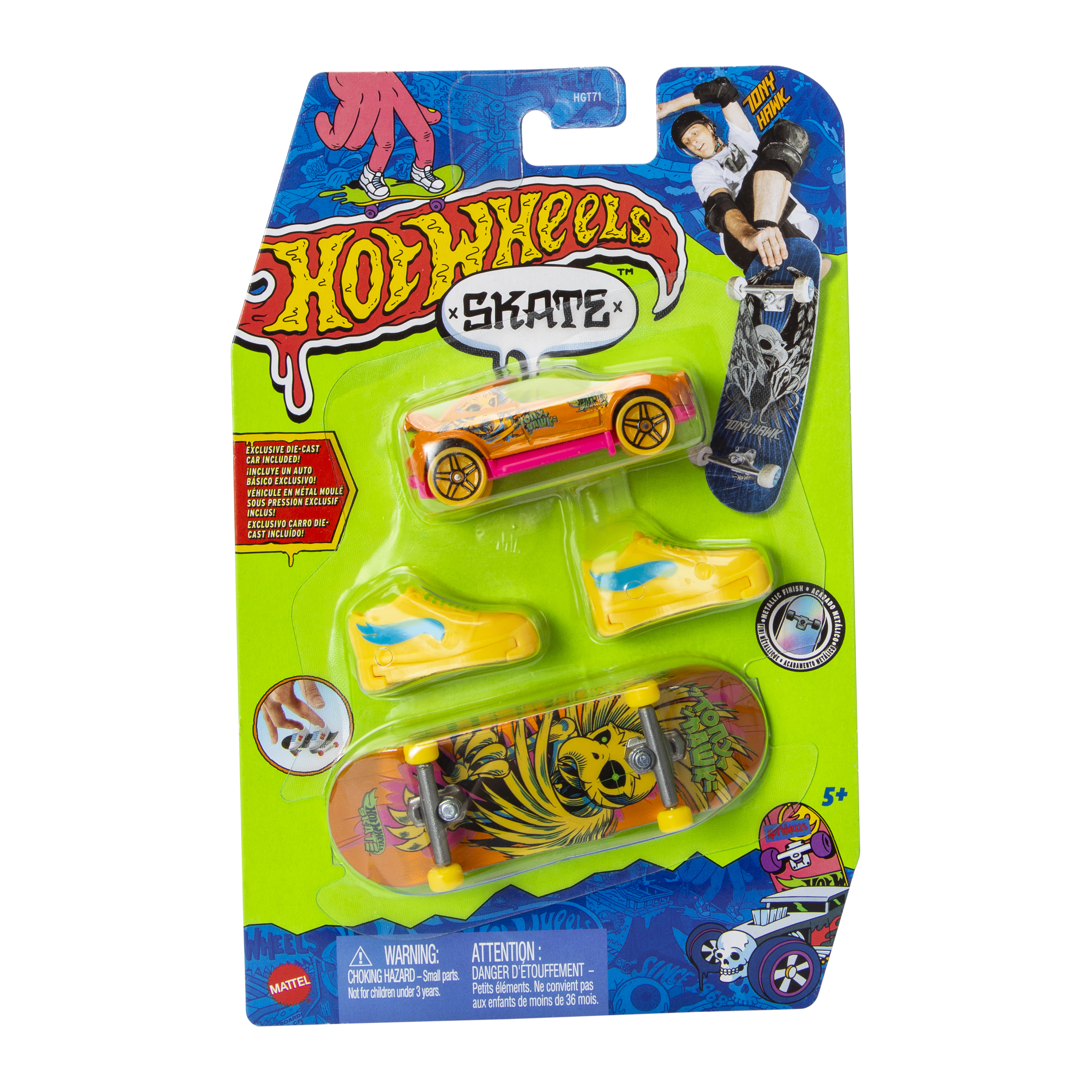 Hot Wheels® x Tony Hawk Fingerboard Skate Set (Styles May Vary)