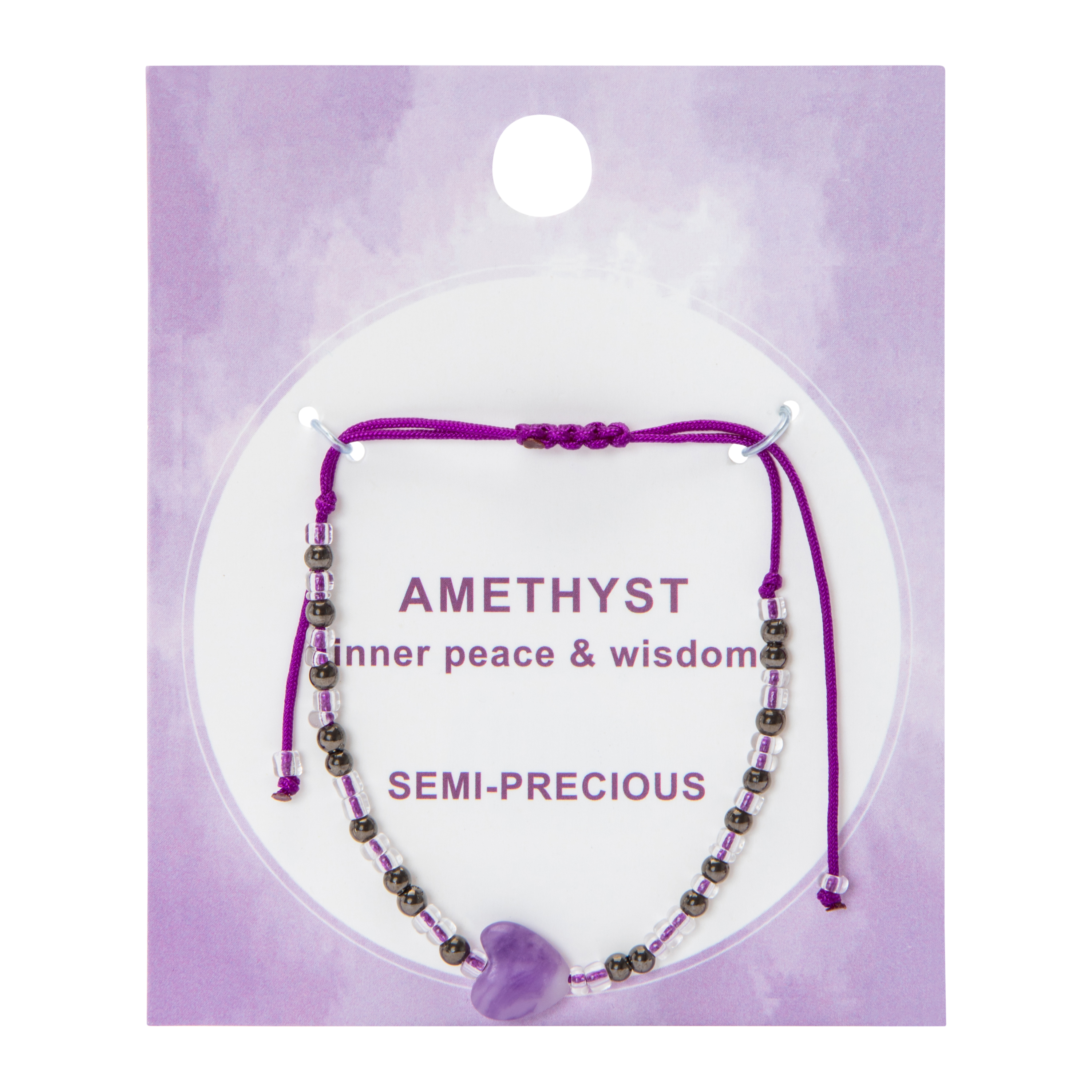 Semi-Precious Heart Stone Beaded Bracelet