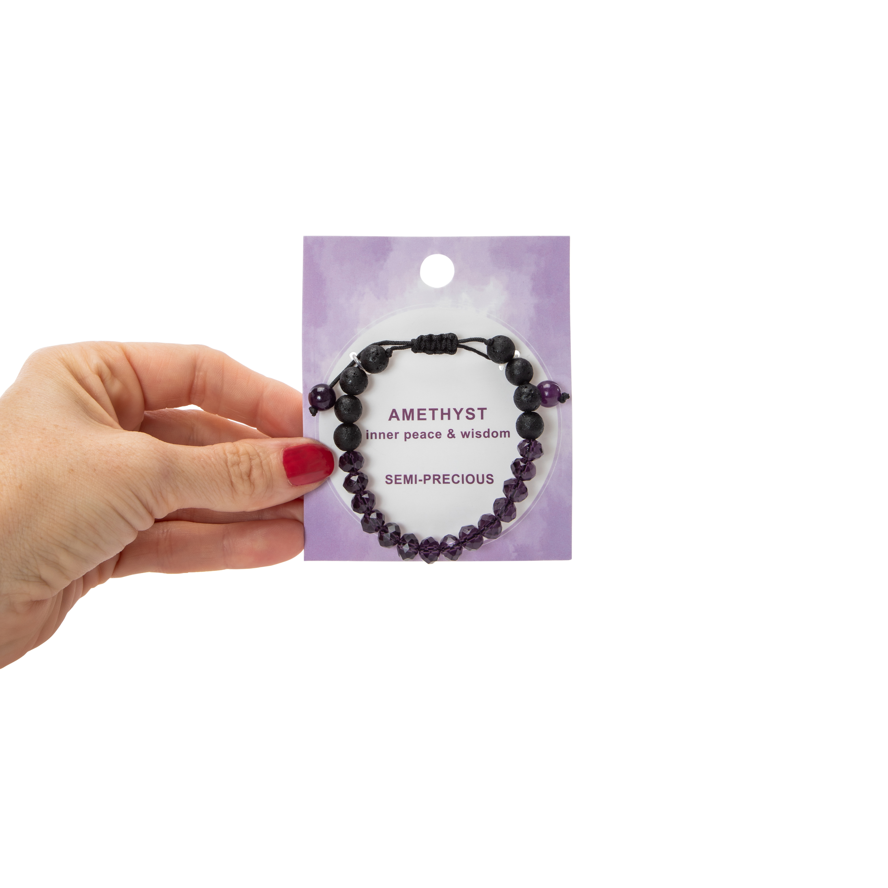 Lava & Semi-Precious Stone Beaded Bracelet