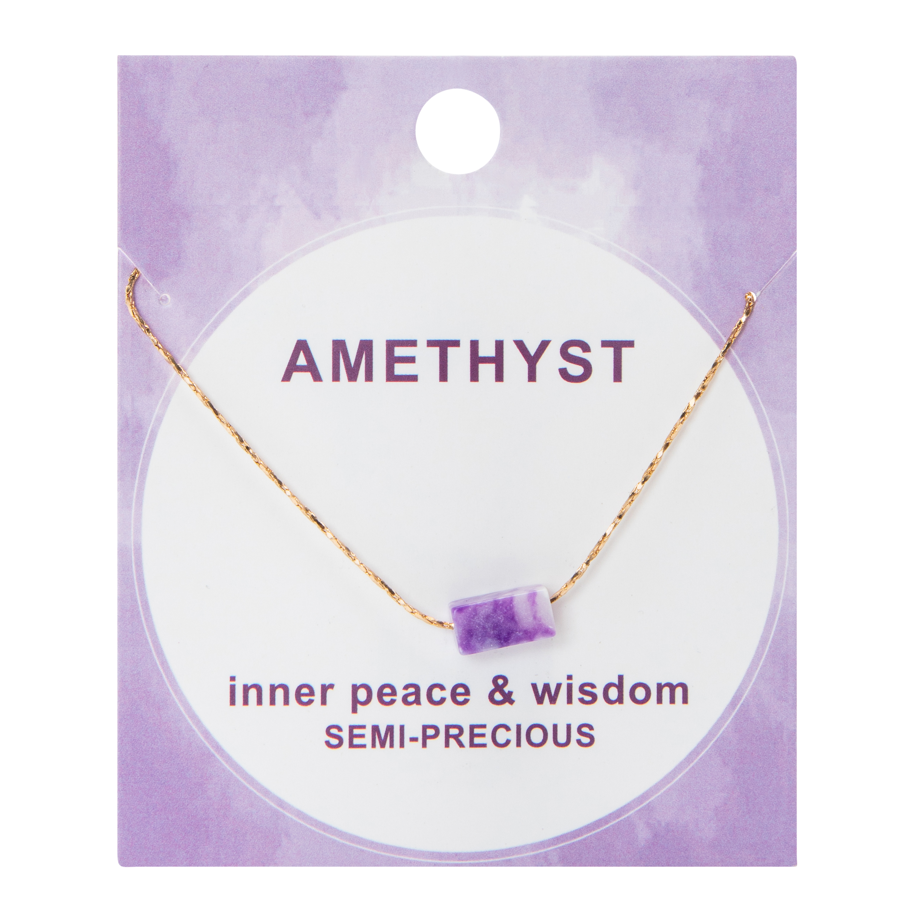 Semi-Precious Stone Bar Necklace