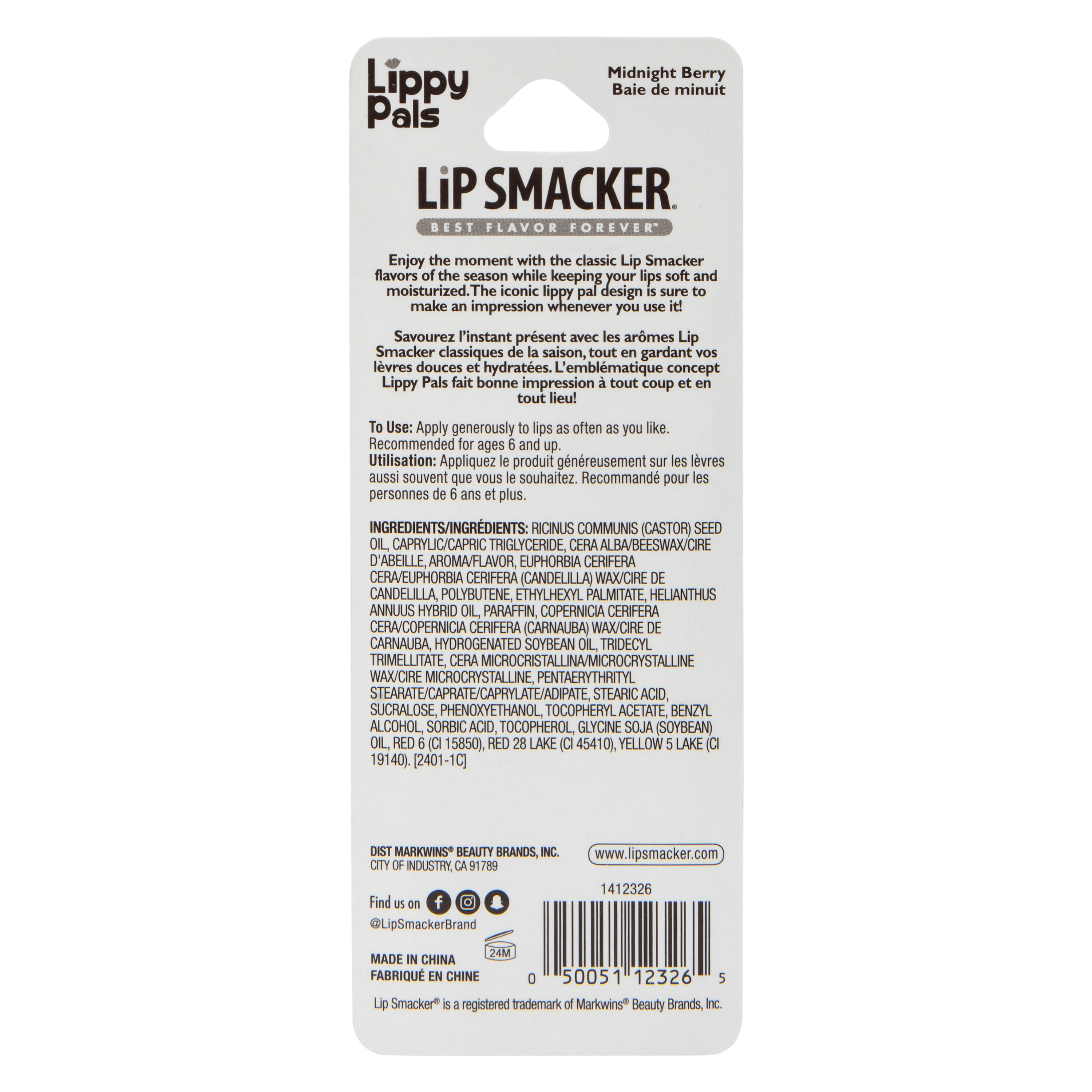 Lip Smacker® Lippy Pals Lip Balm 0.14oz - Midnight Berry
