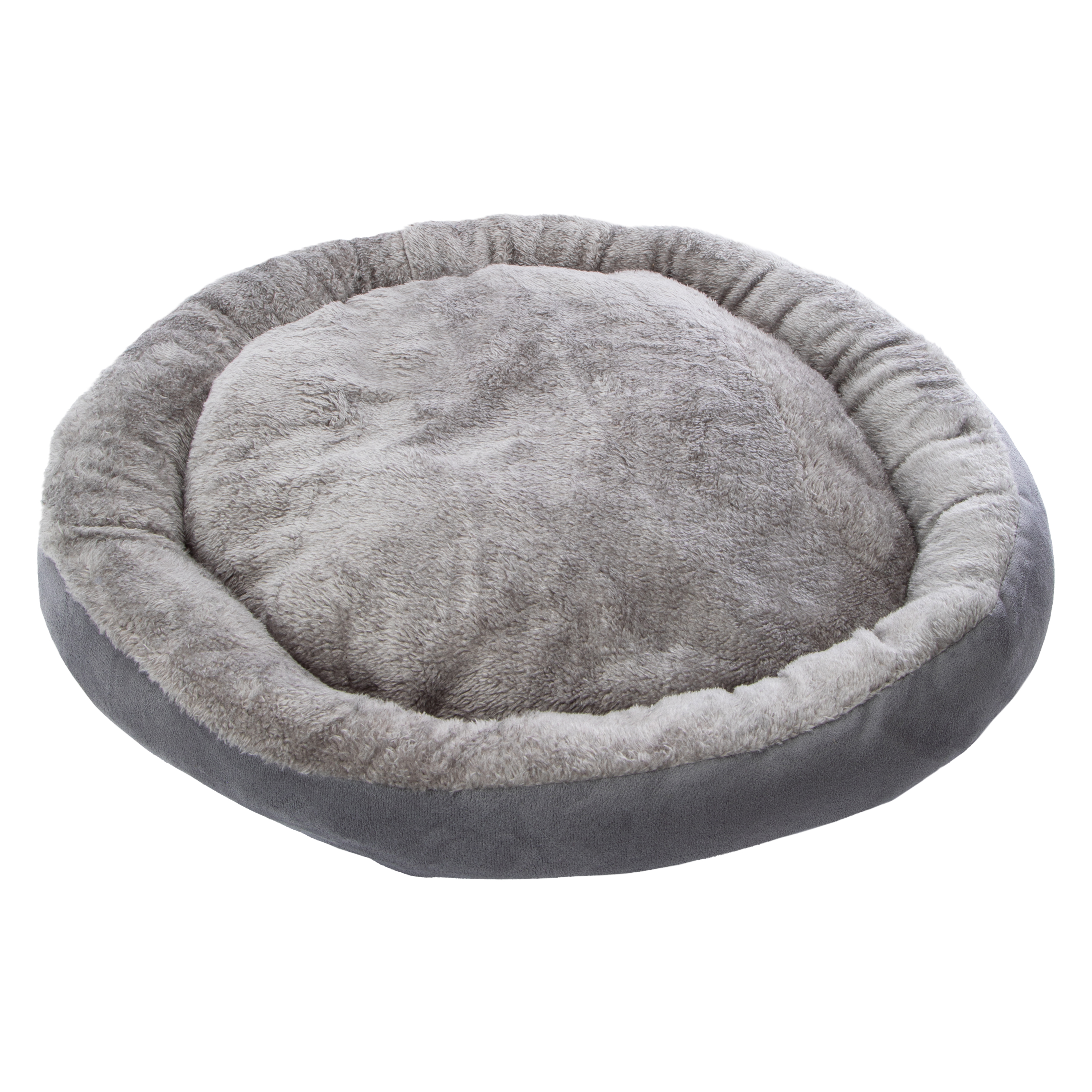 Round Plush Pet Bed 22in