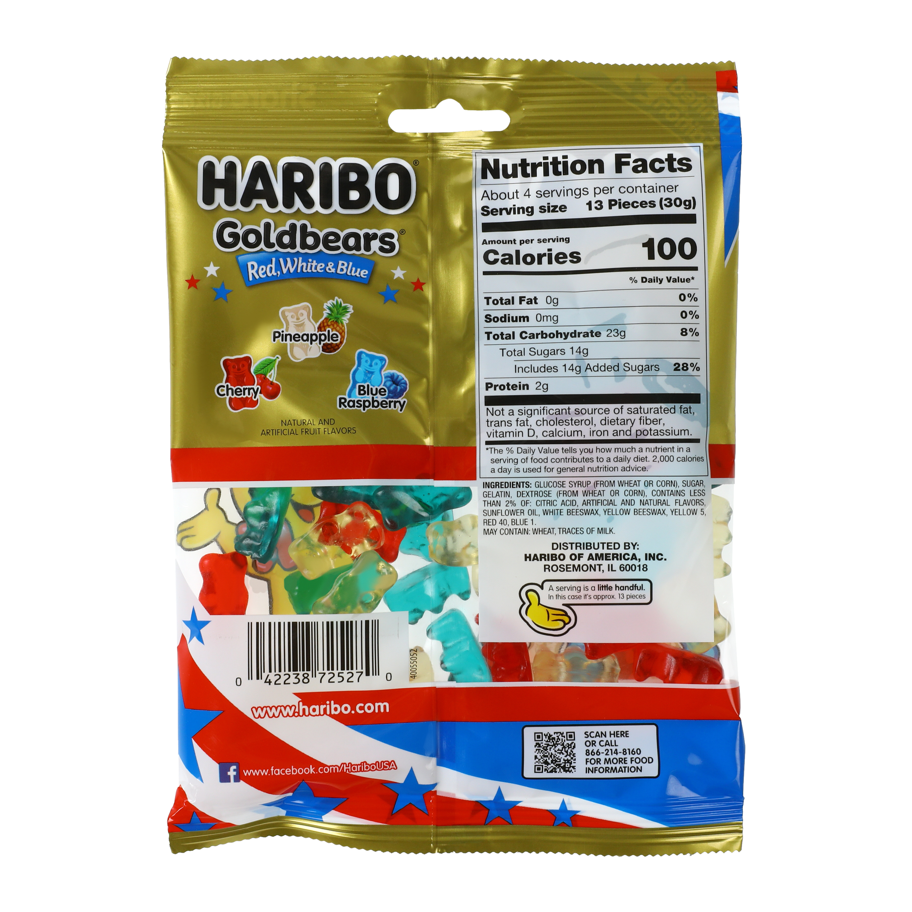 Haribo® Goldbears® Red, White & Blue Gummi Candy 4oz