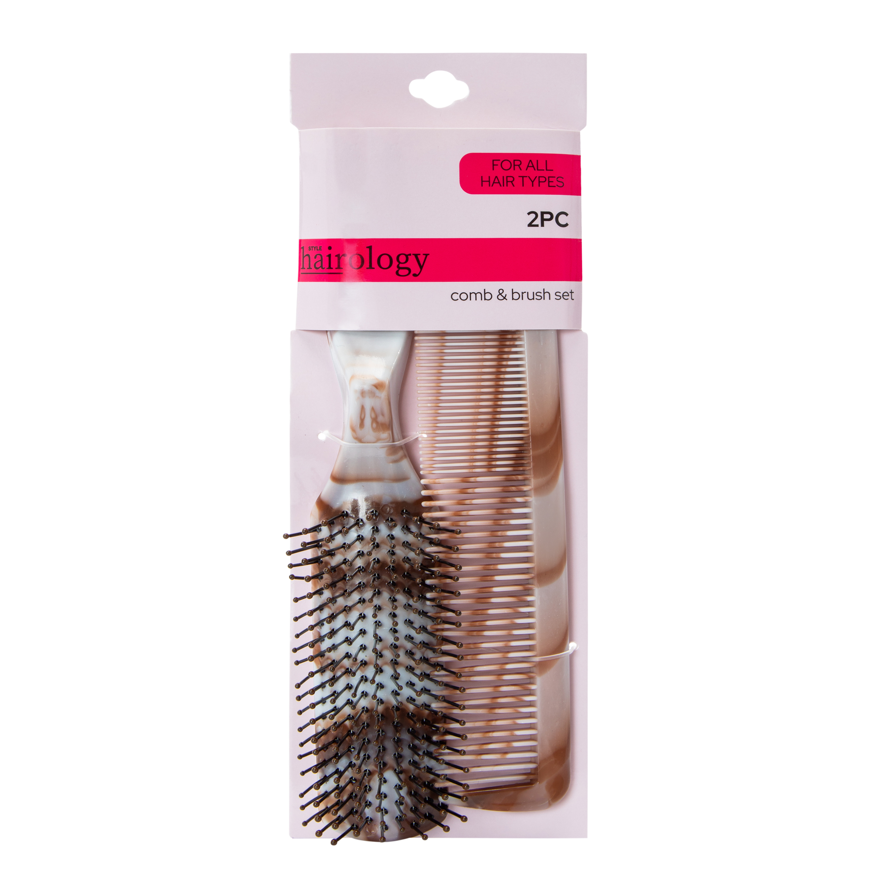 Hair Brush & Comb Set 2-Piece