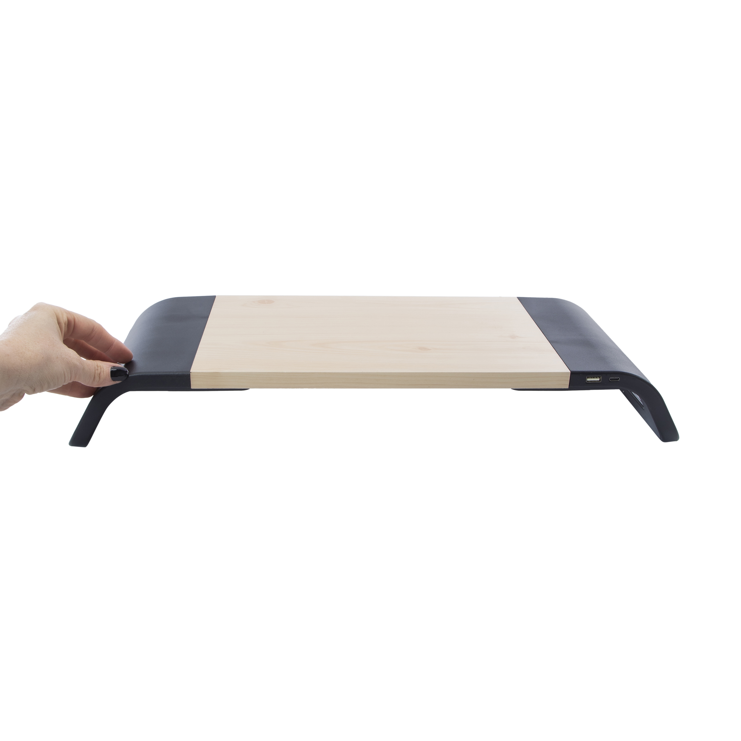Desktop Computer Monitor Stand With Charging Ports 21in x 7.6in