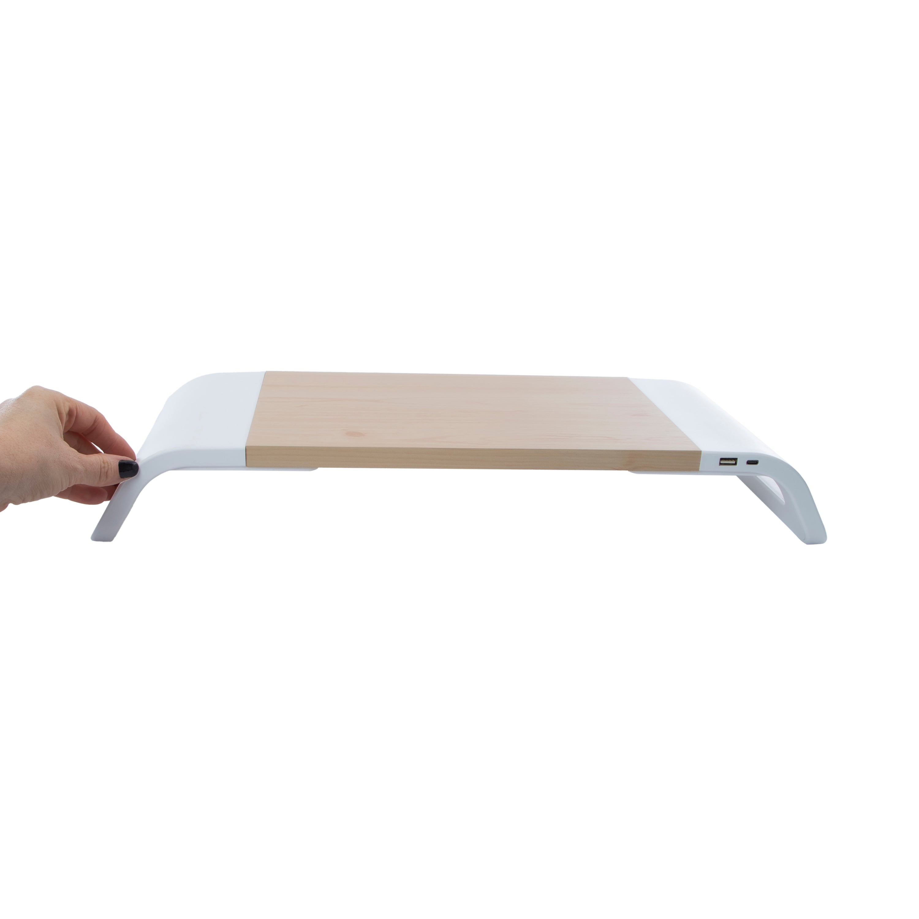 Desktop Computer Monitor Stand With Charging Ports 21in x 7.6in