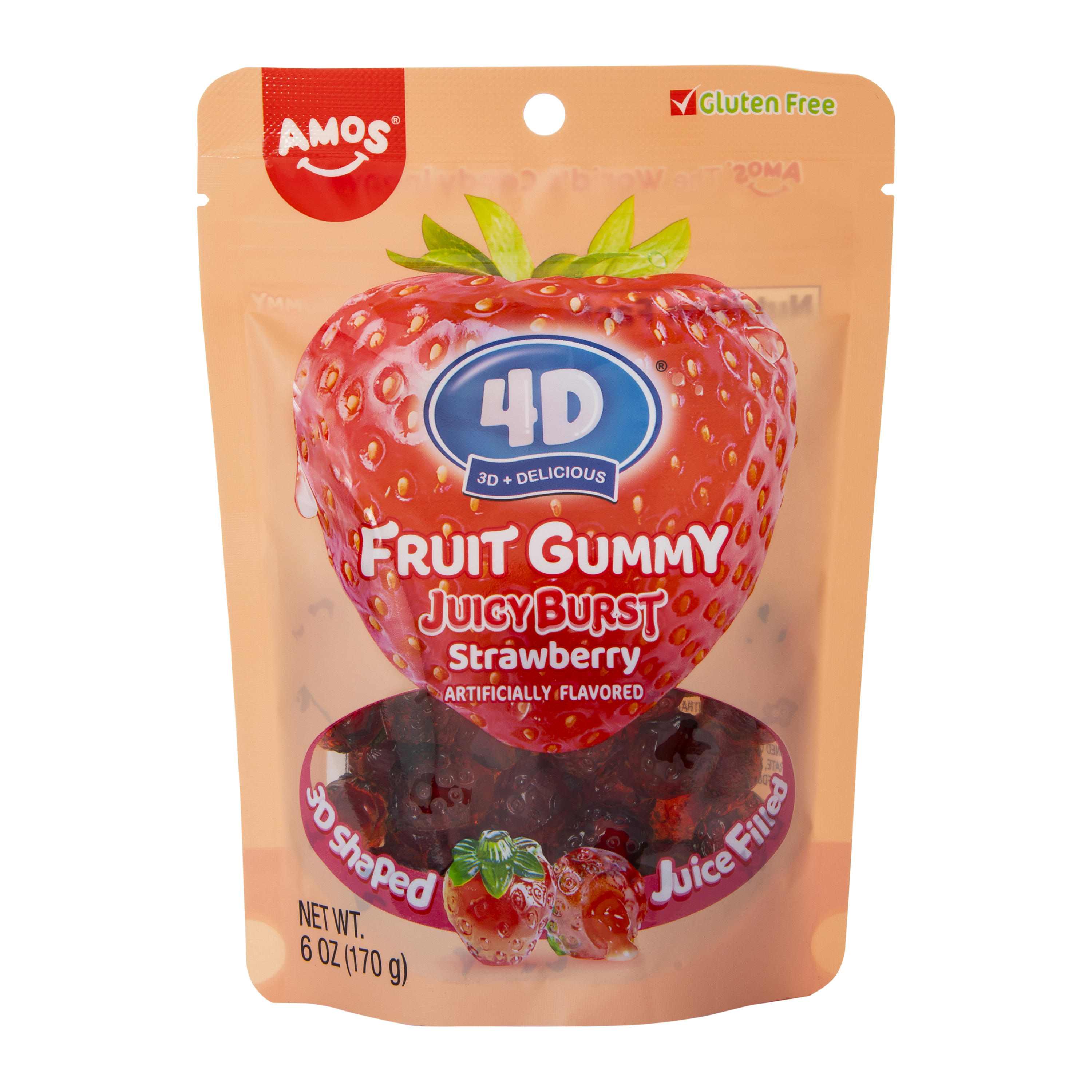 Amos® 4D Fruit Gummy JuicyBurst Candy 6oz