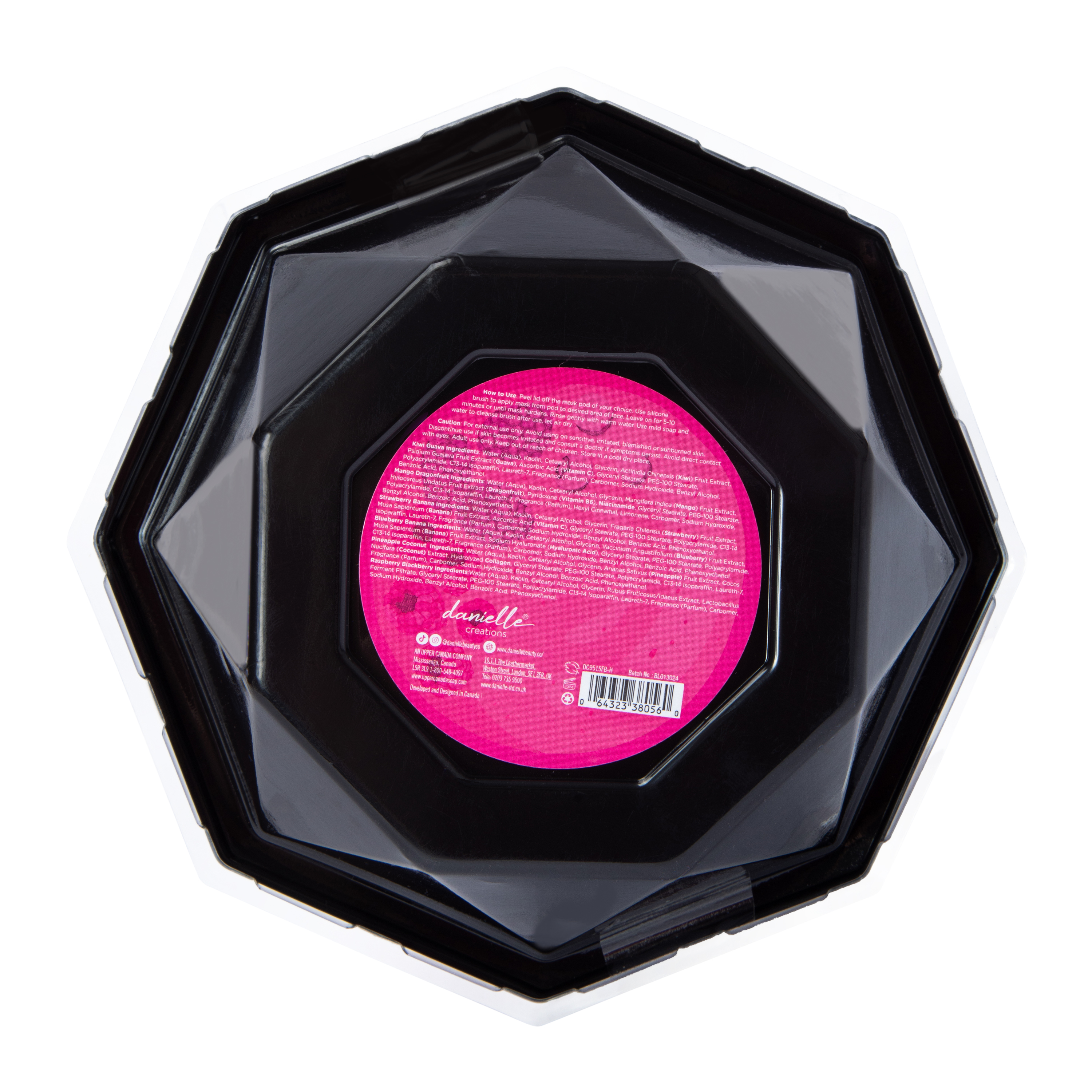 Danielle Creations® Fruit Smoothie Bowl Mud Mask Pods With Silicone Brush