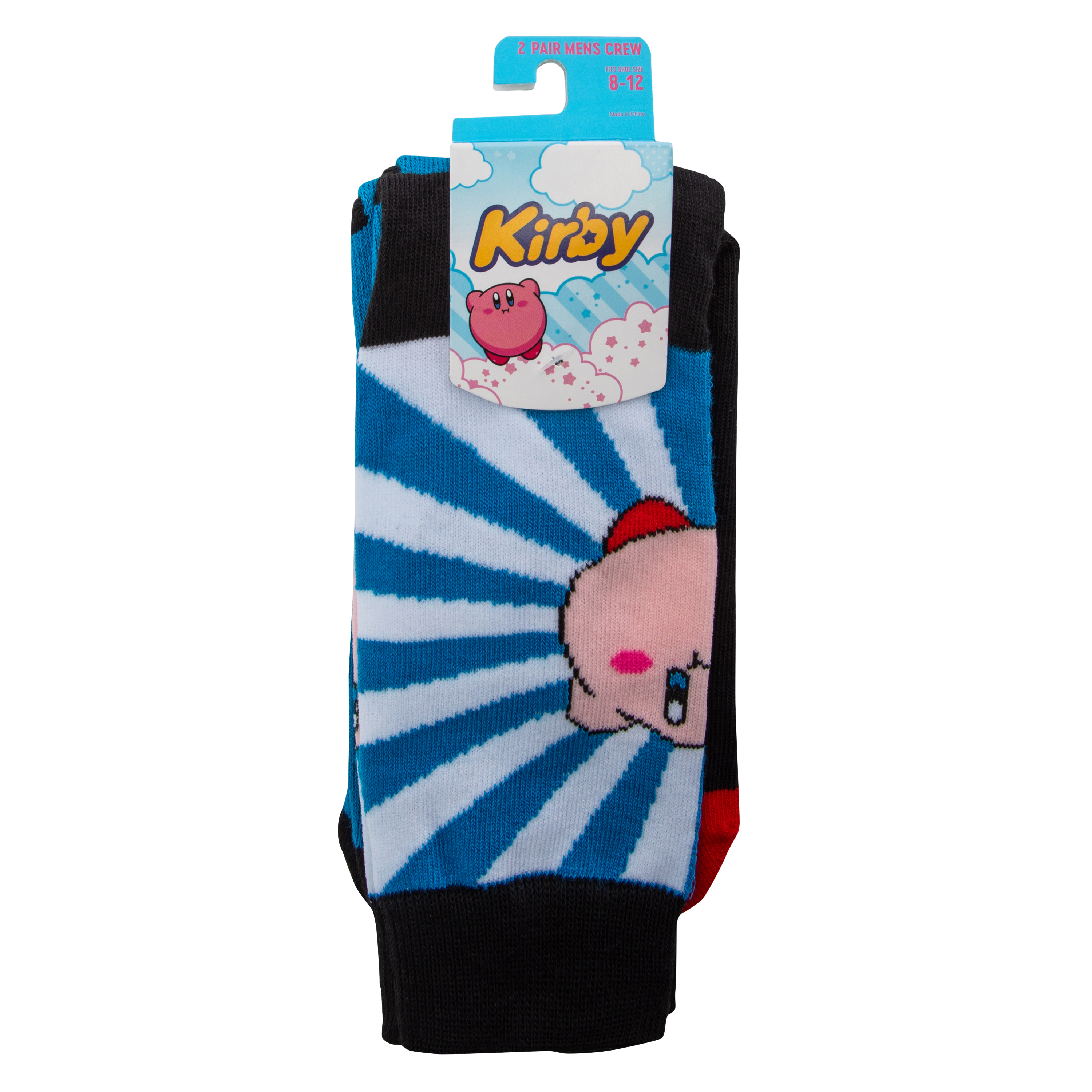 Kirby Mens Crew Socks 2-Pack