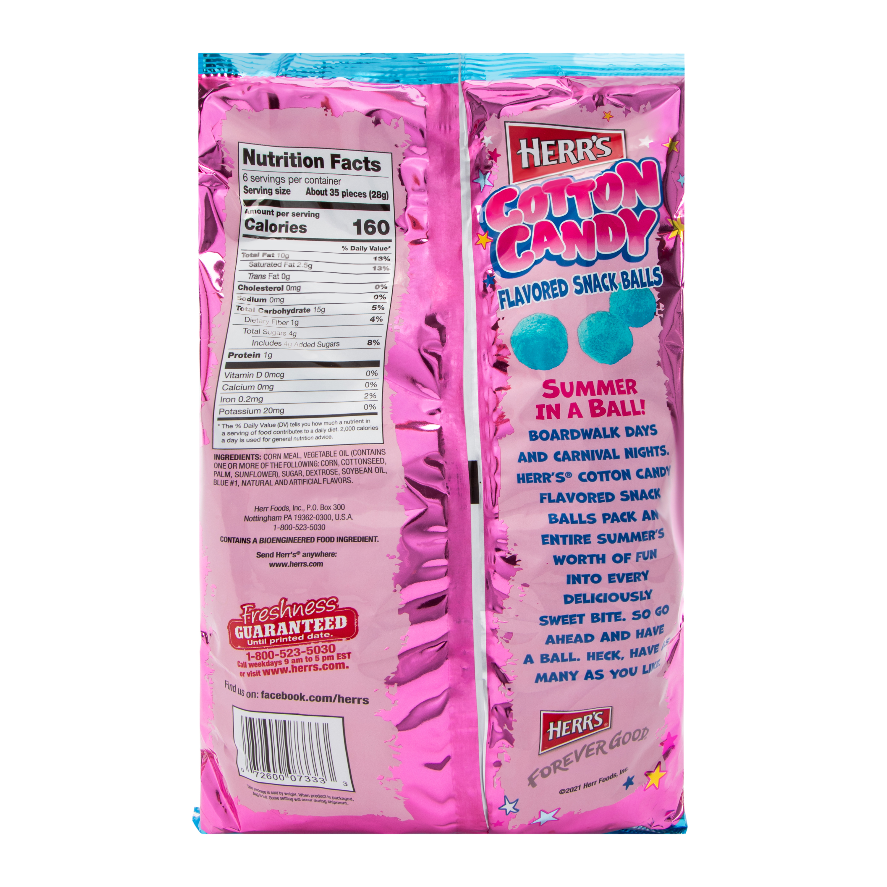Herr's® Cotton Candy Flavored Snack Balls 6oz