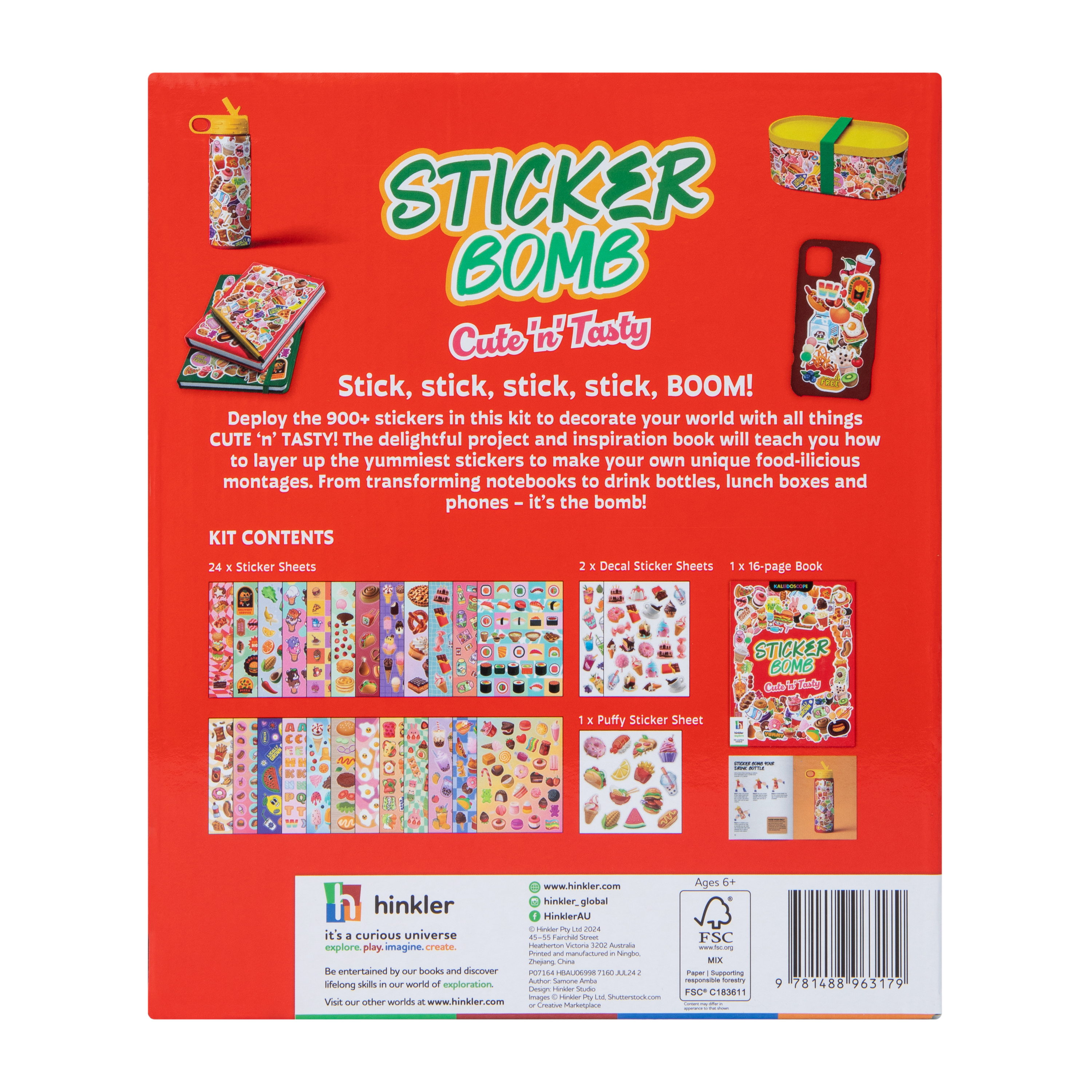 Sticker Bomb Cute & Tasty Puffy Stickers Book
