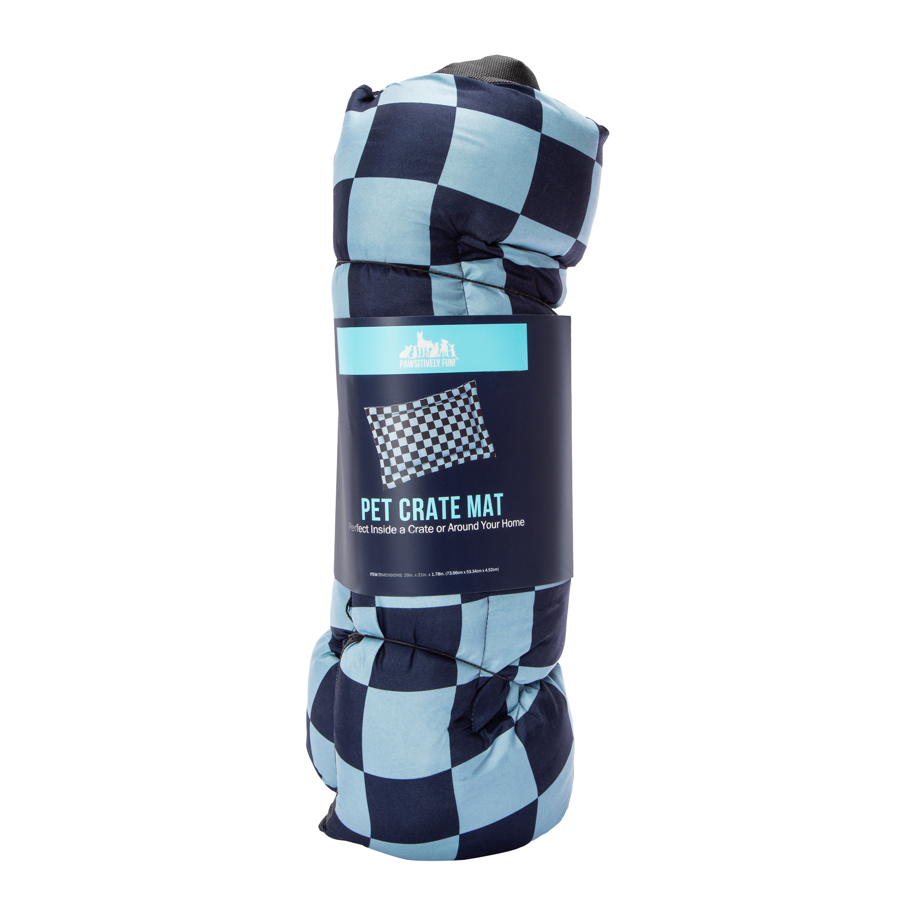 Checkered Pet Crate Mat 29in x 21in