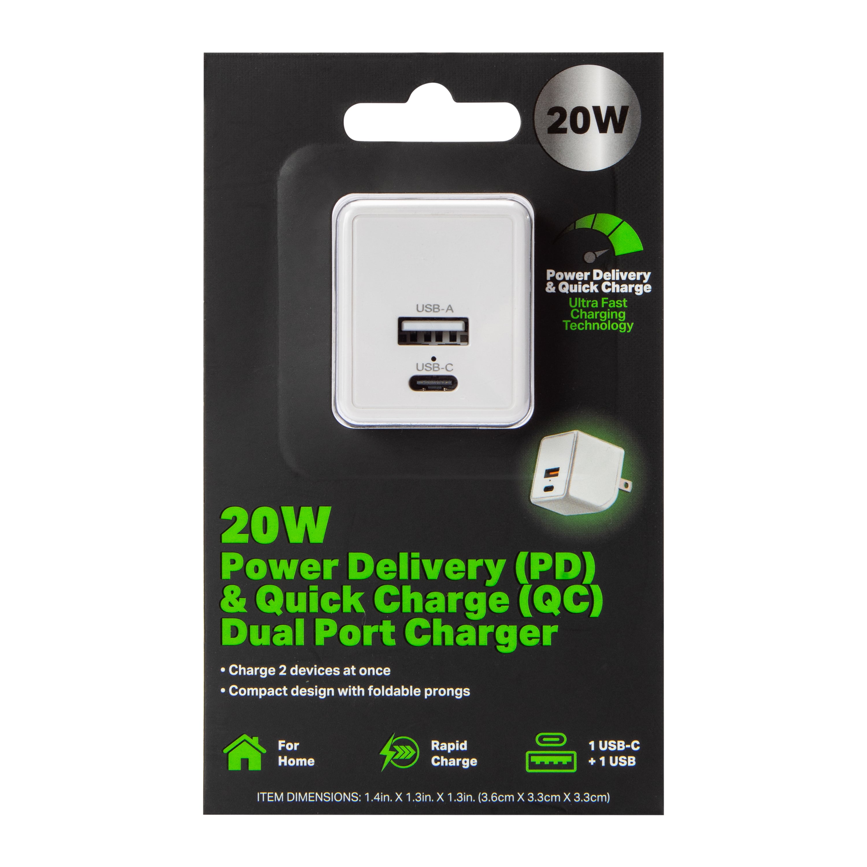 Cargador de pared 20W carga super rapida pa dos aparatos a la vez 2