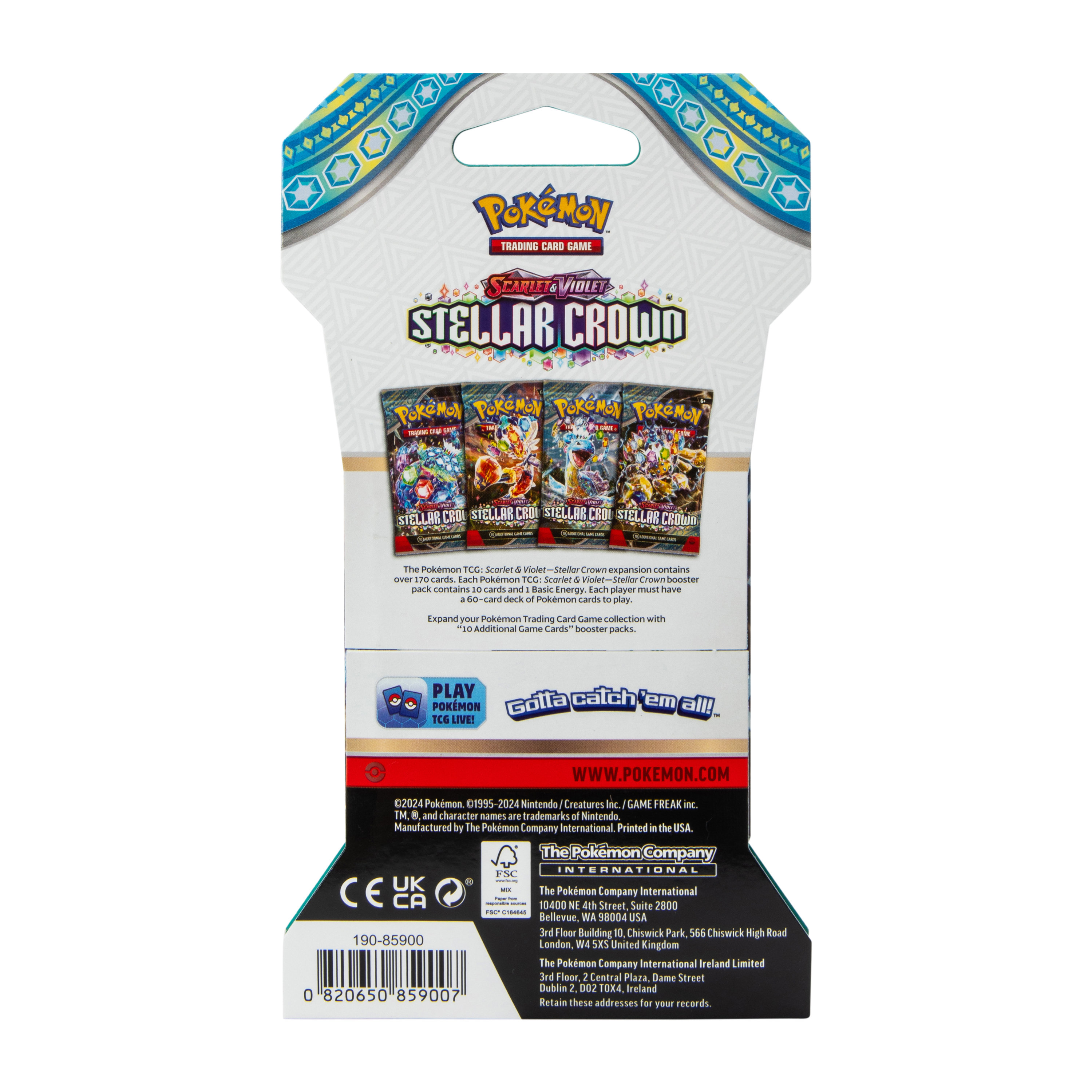 Pokemon™ Scarlet and Violet Stellar Crown Trading Card Game (Styles May Vary)