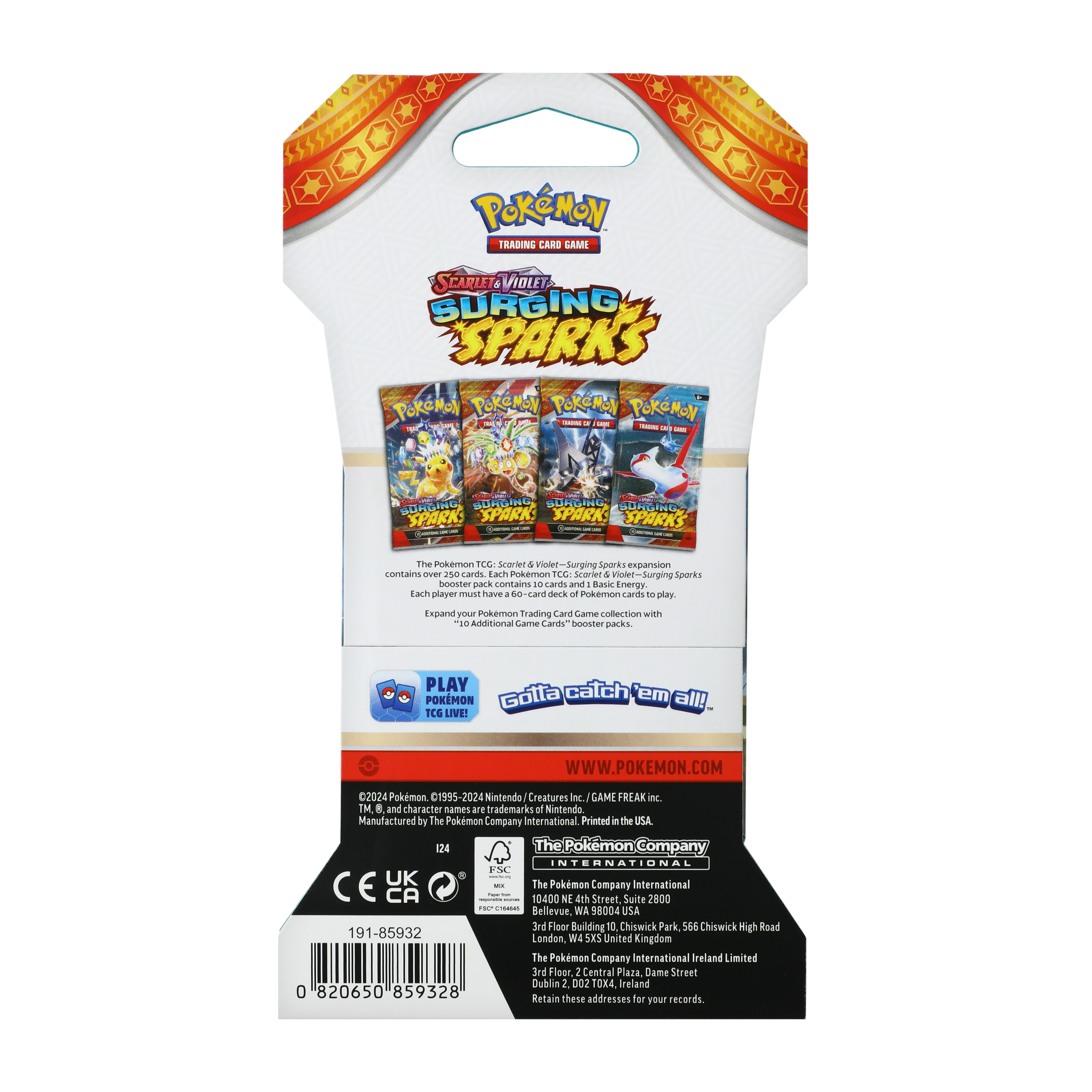 Pokémon™ Scarlet And Violet Surging Sparks Trading Card Game