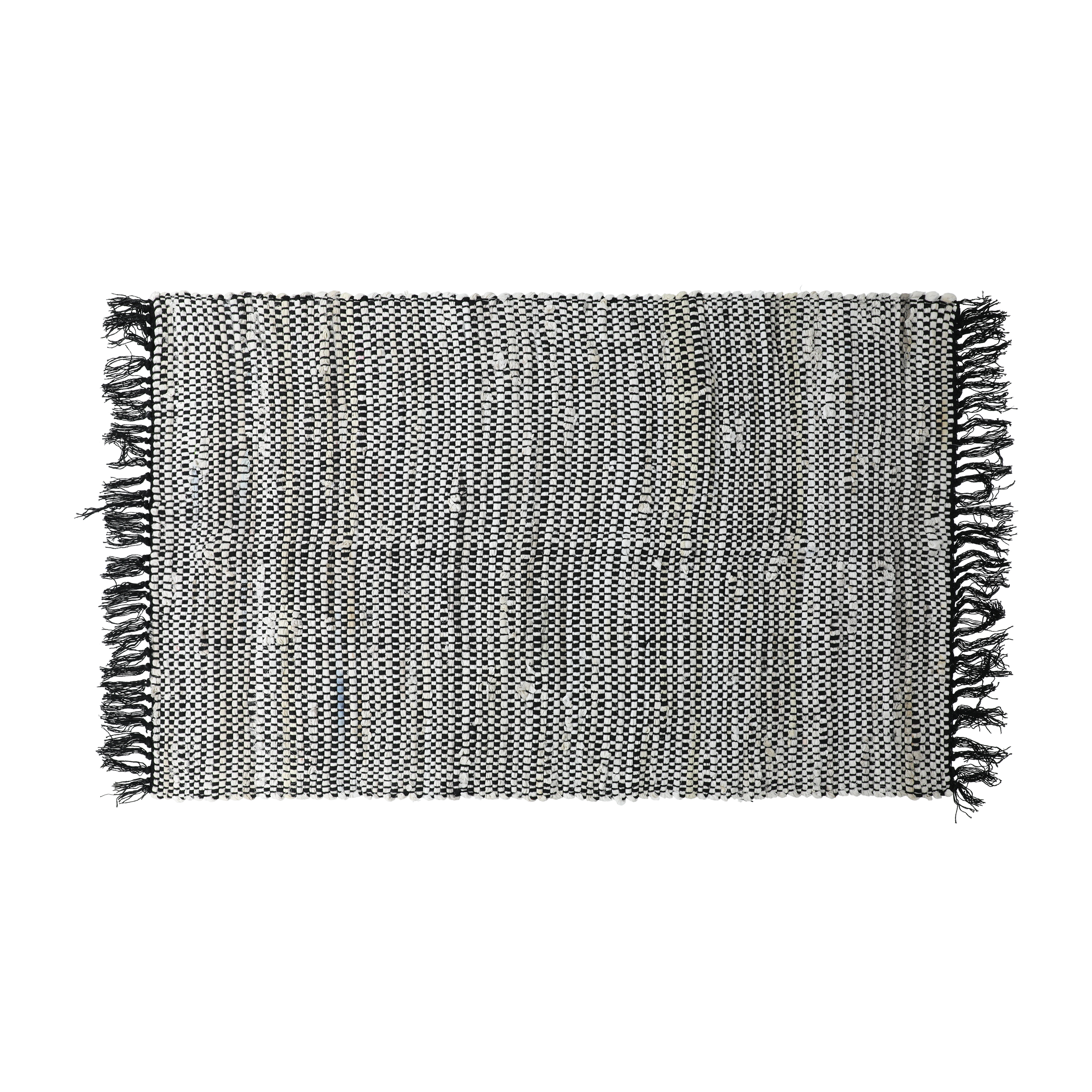 Black And White Chindi Rug