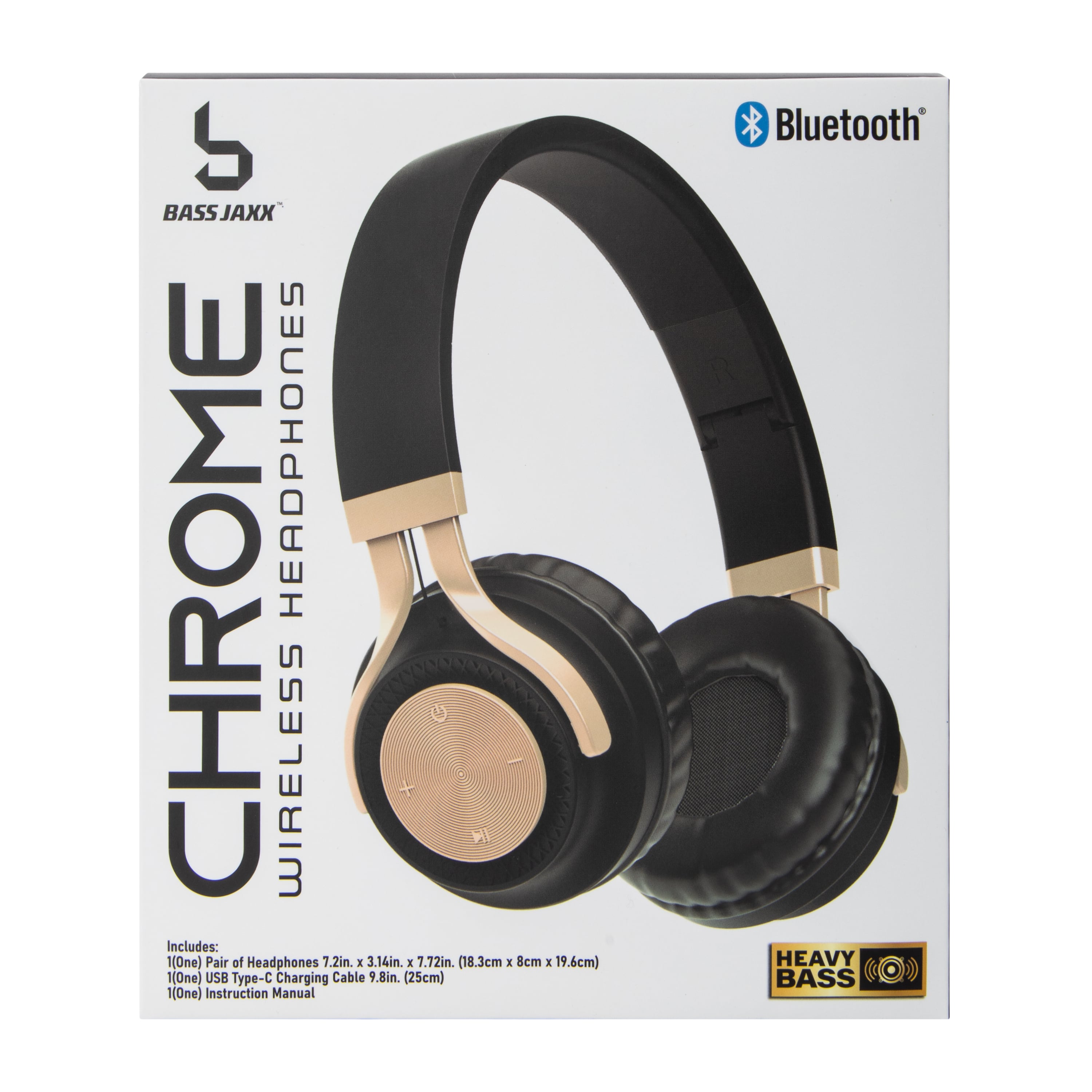 Bass Jaxx™ Chrome Wireless Headphones