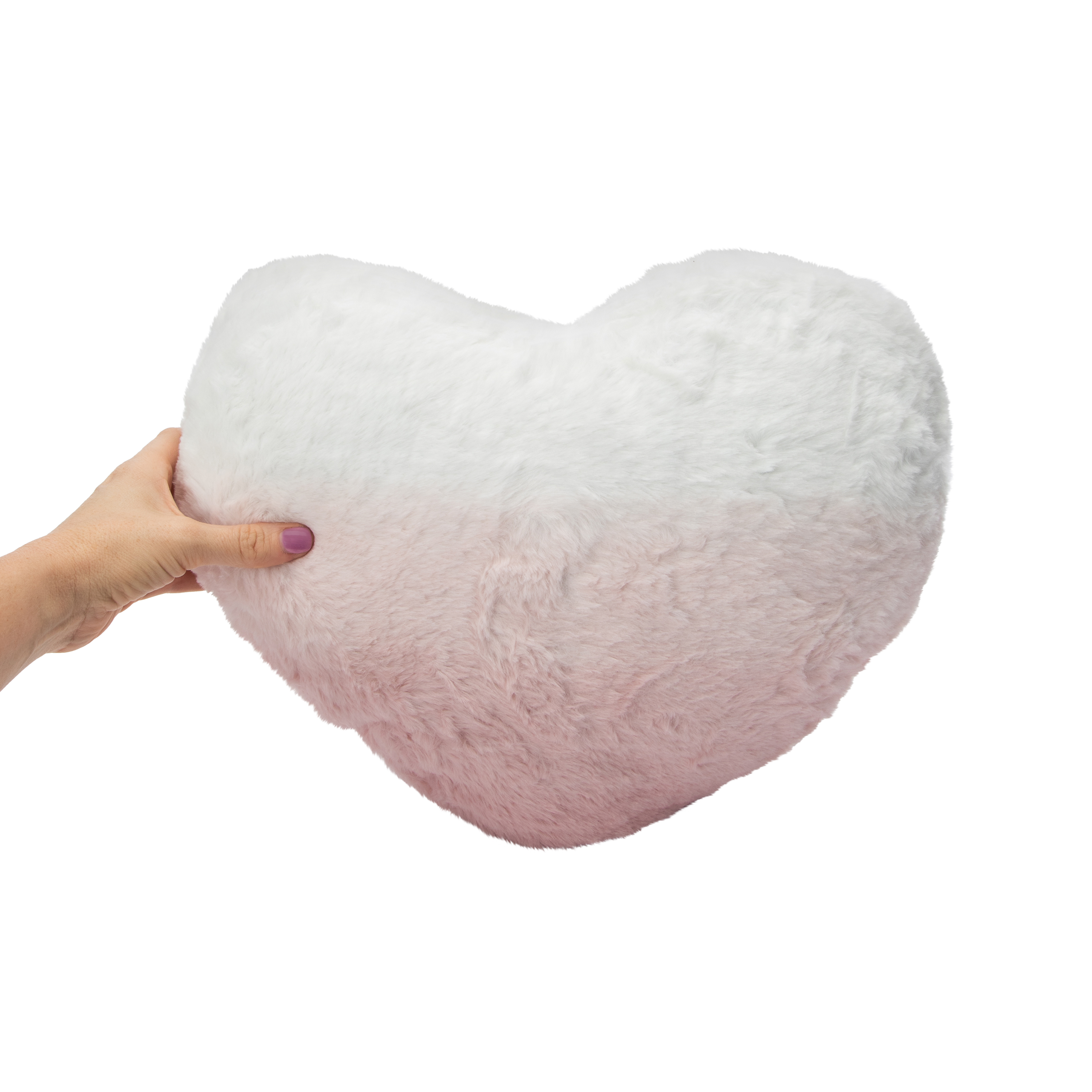 Faux Fur Heart Pillow